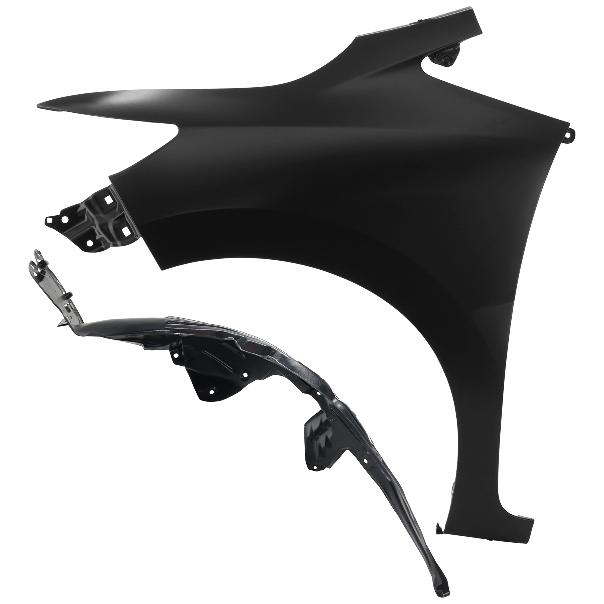 AM FIT 18-20 FRONT FENDER LH 2 pc Kit Primed with Fender Liner SKU KIT 050926 AE734 Partslink HO1240188 HO1248182 OEM 60261T5RA91ZZ 74150T5RA20