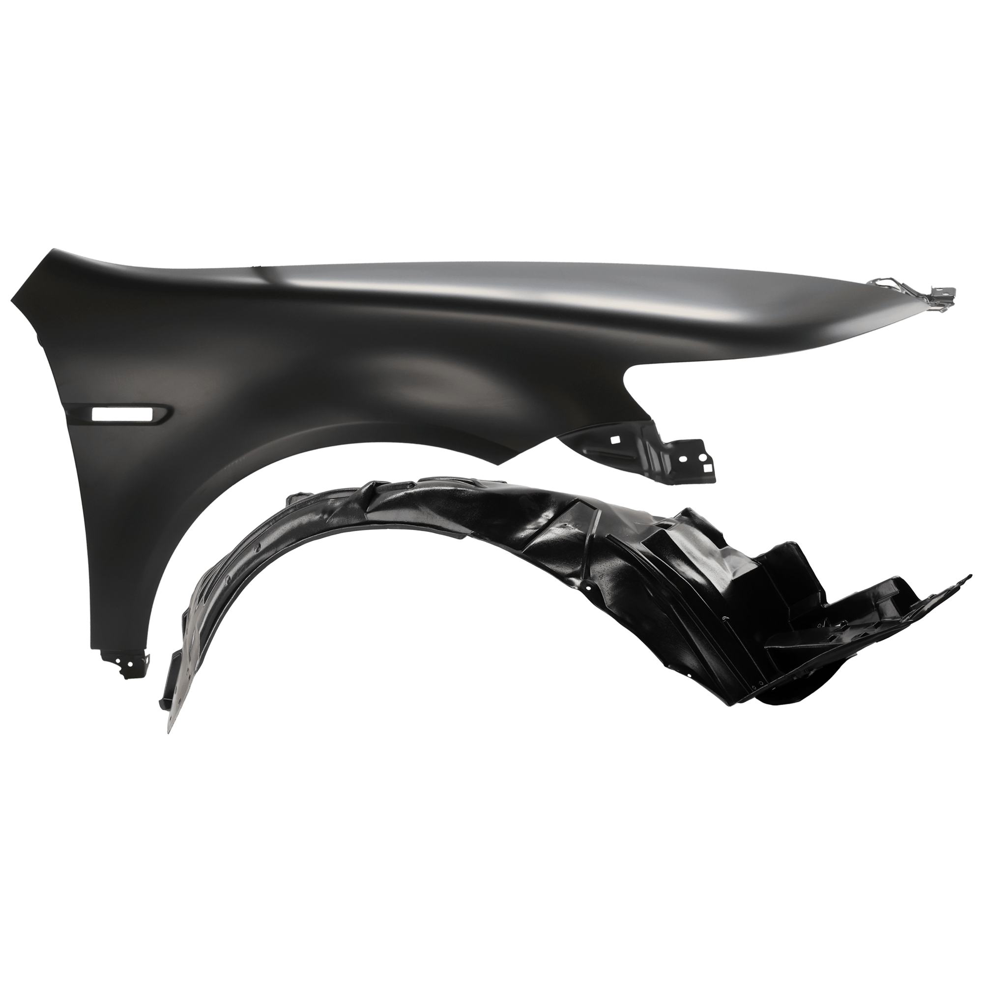 AM TL 04-08 FRONT FENDER RH 2 pc Kit Primed with Fender Liner SKU KIT 050926 AE736 Partslink AC1241114 AC1249117 OEM 04620SEPA91ZZ 74100SEPA10
