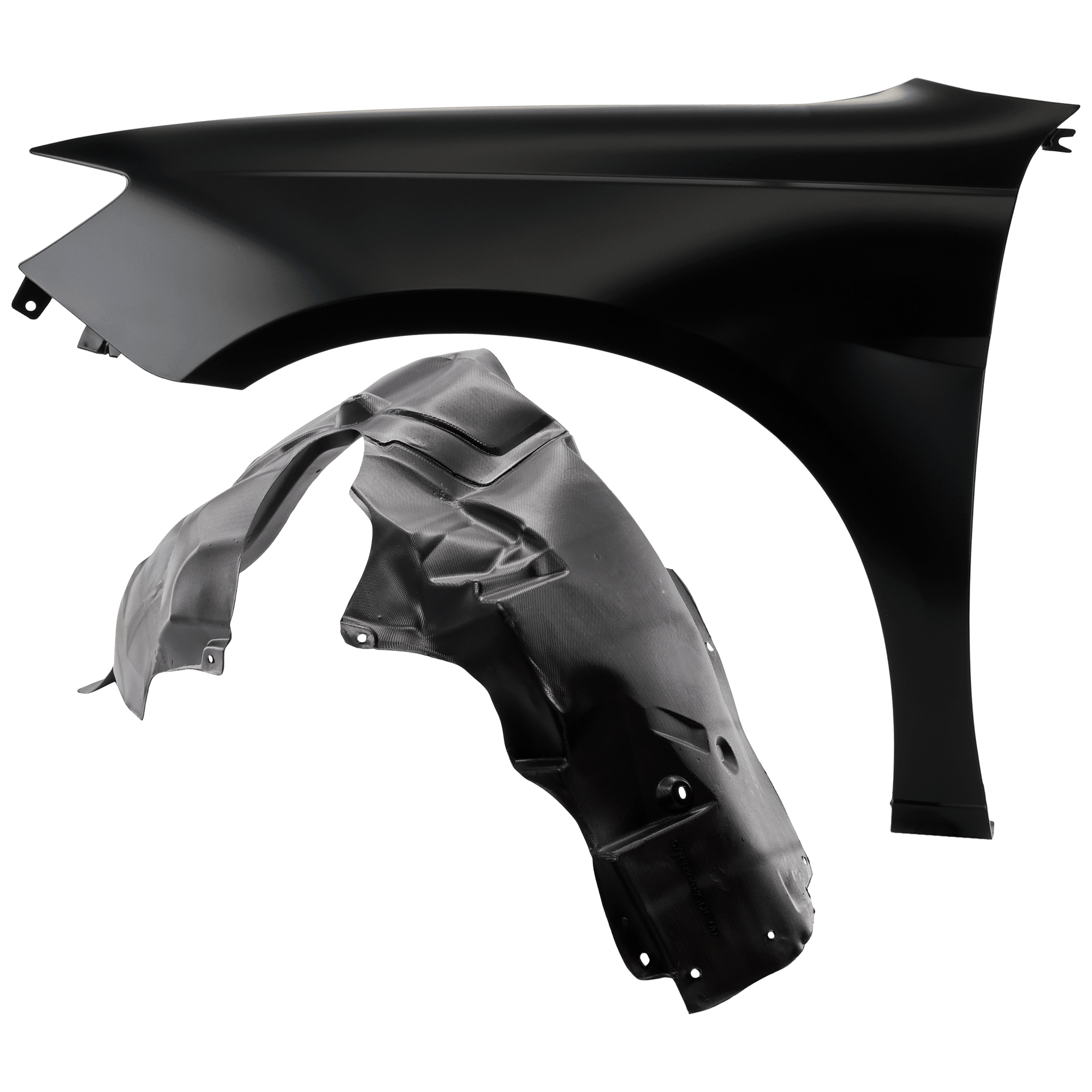 AM CHRYSLER 200-12-14 FRONT FENDER LH 2 pc Kit Primed with Fender Liner SKU KIT 050926 AE741 Partslink CH1240274 CH1248161 OEM 68079073AB 68143765AB