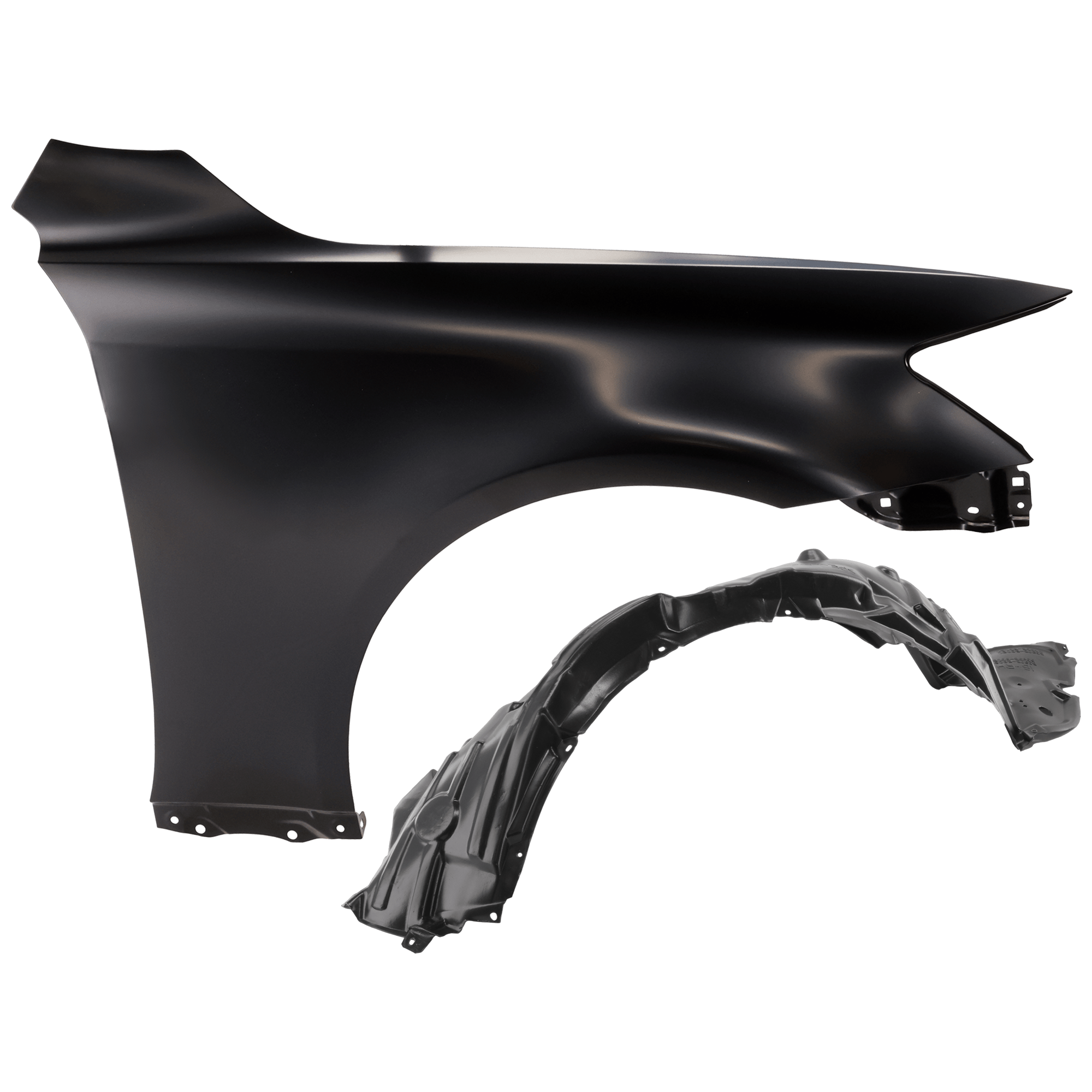 AM IS250 IS350-11-13 FRONT FENDER RH 2 pc Kit Primed with Fender Liner SKU KIT 050926 AE745 Partslink LX1241111 LX1249116 OEM 5380153070-5380553060