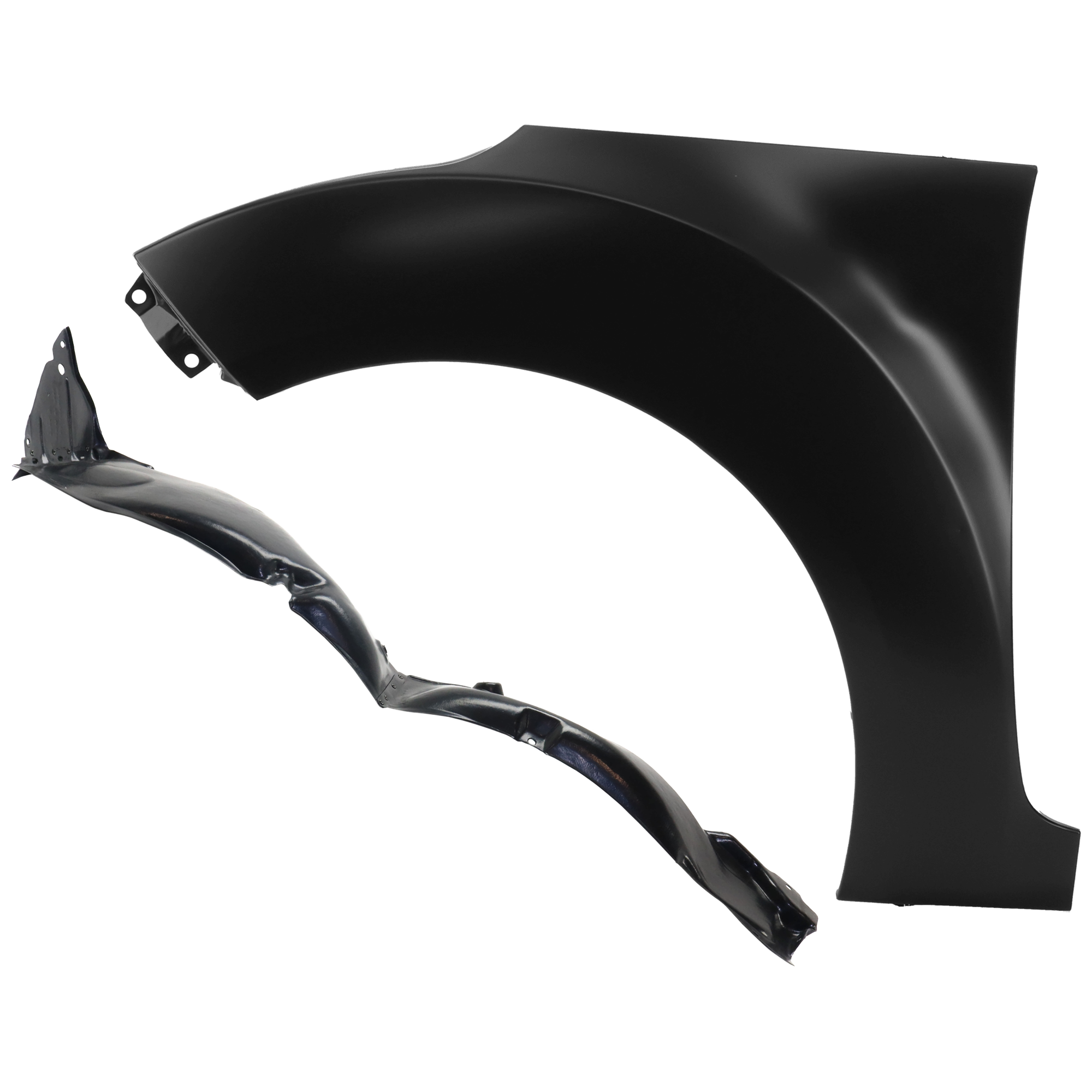 AM VELOSTER 13-15 FRONT FENDER LH 2 pc Kit Primed with Fender Liner SKU KIT 050926 AE746 Partslink HY1240156 HY1248162 OEM 663112V010-868112V010 PFM
