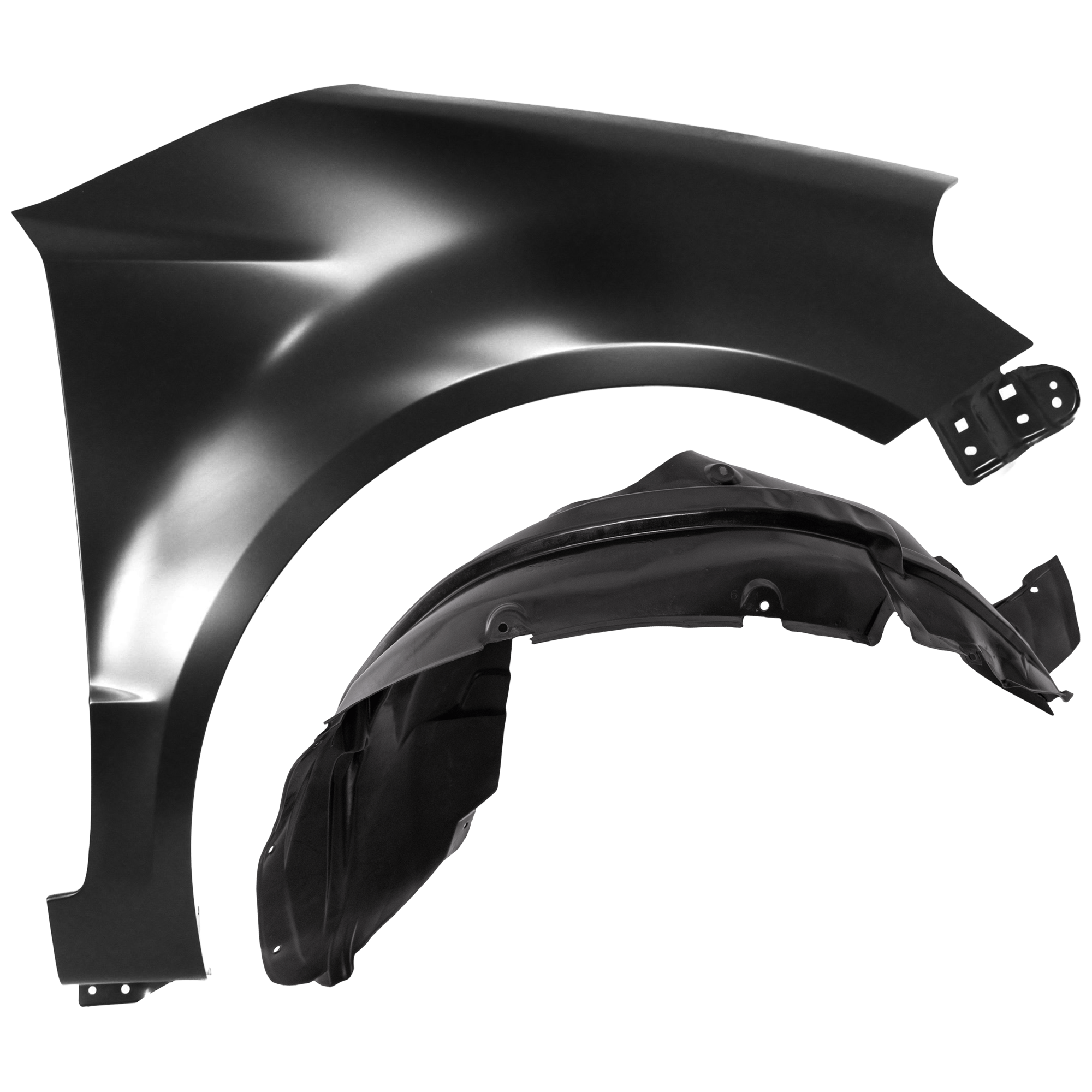 AM SX4-08-09 FRONT FENDER RH 2 pc Kit Primed with Fender Liner SKU KIT 050926 AE750 Partslink SZ1241124 SZ1249118 OEM 5760080870-7232180J00