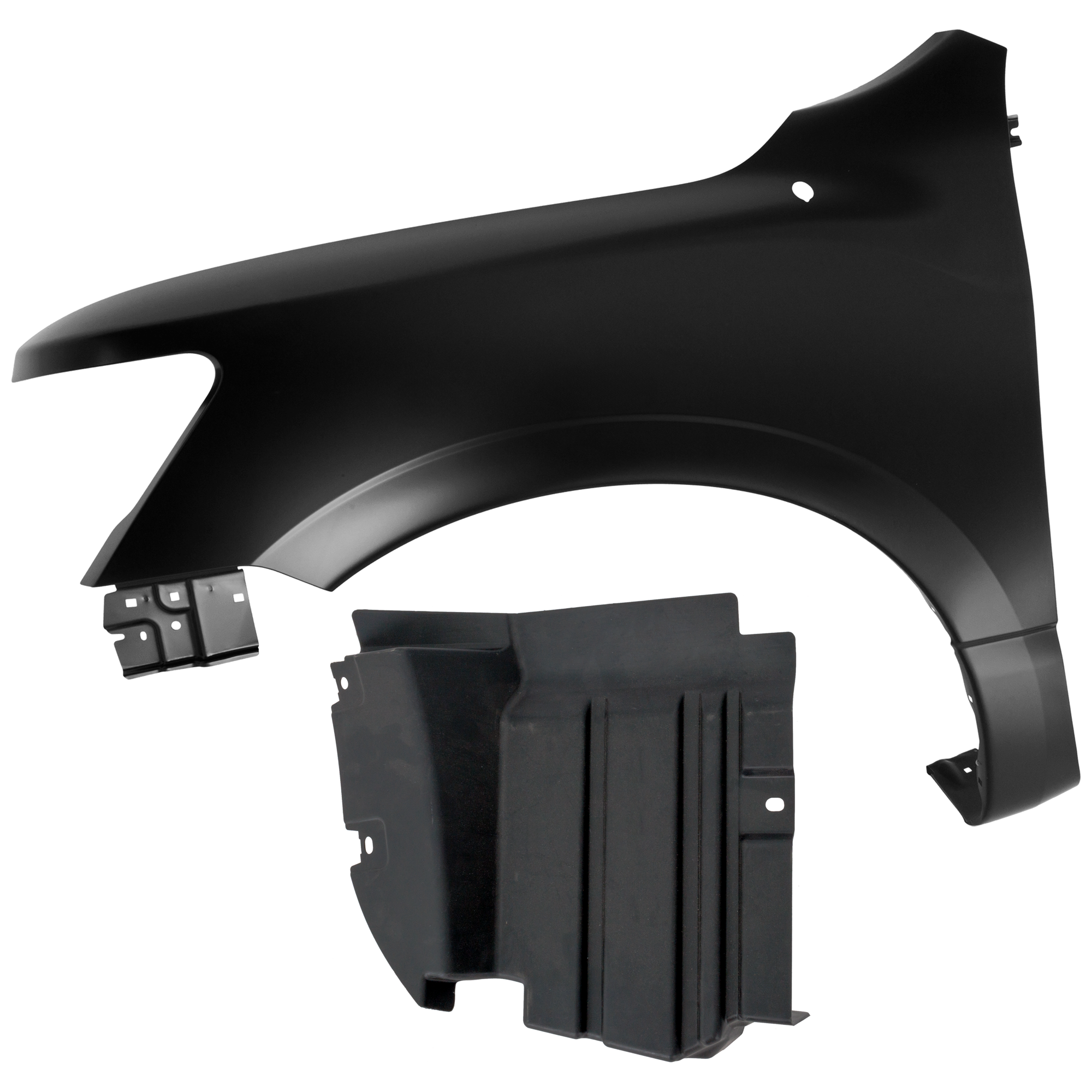 AM TITAN 20-23 FRONT FENDER LH 2 pc Kit Primed with Fender Liner SKU KIT 050926 AE757 Partslink NI1240230 NI1248184 OEM 63101EZ40C 638459FV1A