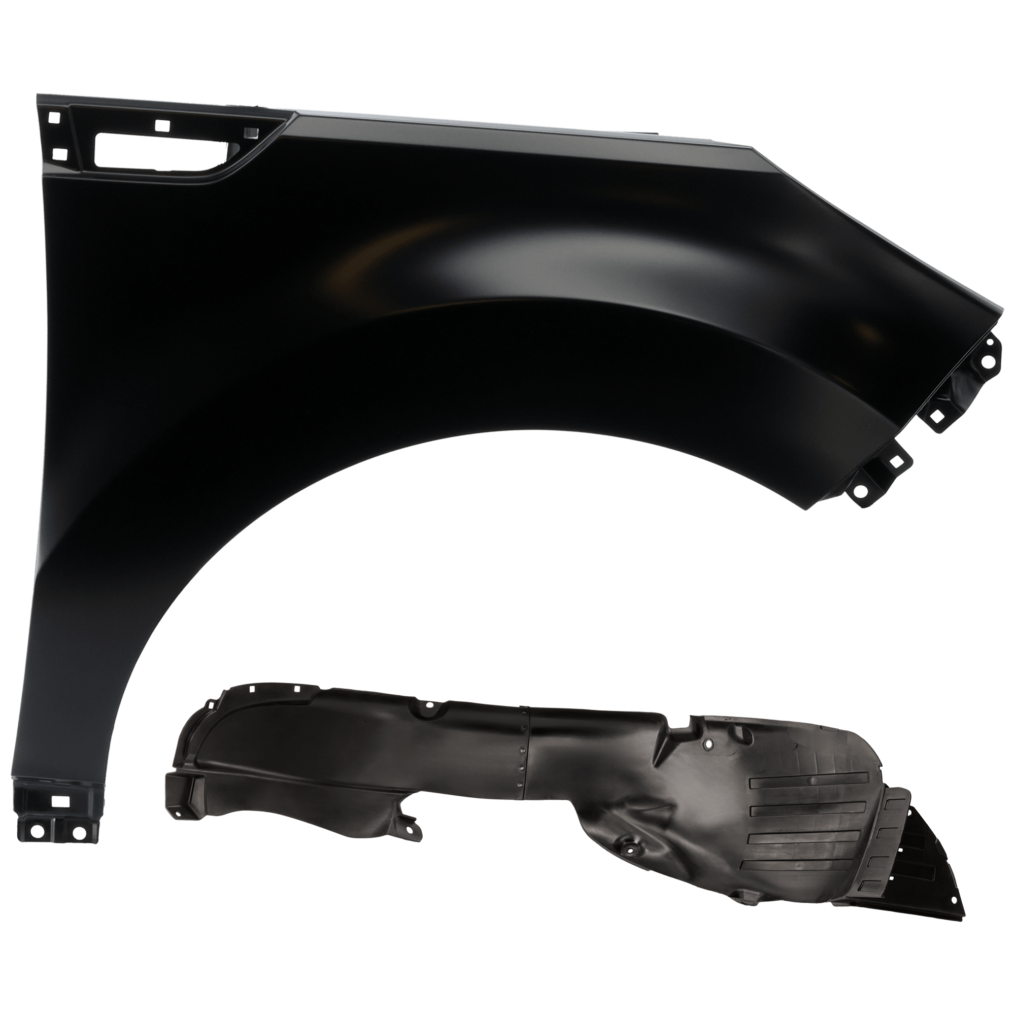 AM SOUL 14-14 FRONT FENDER RH 2 pc Kit Primed with Fender Liner SKU KIT 050926 AE763 Partslink KI1241141 KI1249130 OEM 66321B2000-86812B2000
