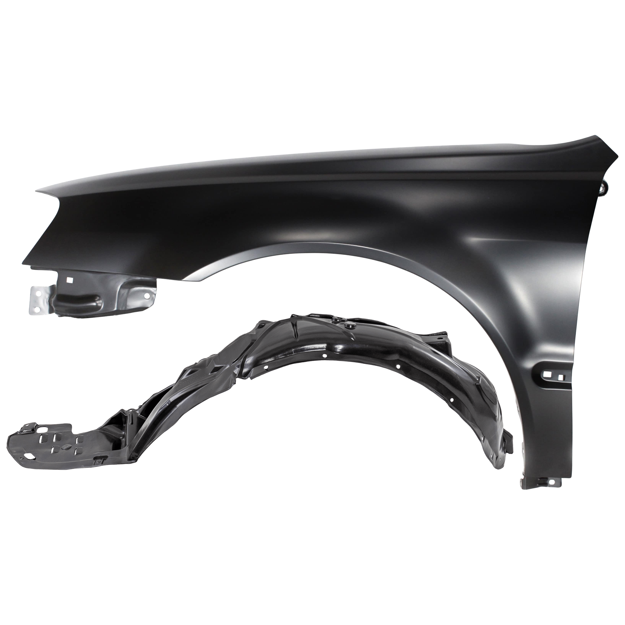 AM TL 01-01 FRONT FENDER LH 2 pc Kit Primed with Fender Liner SKU KIT 050926 AE764 Partslink AC1240115 AC1248106 OEM 60261S0KA91ZZ 74151S0KA00