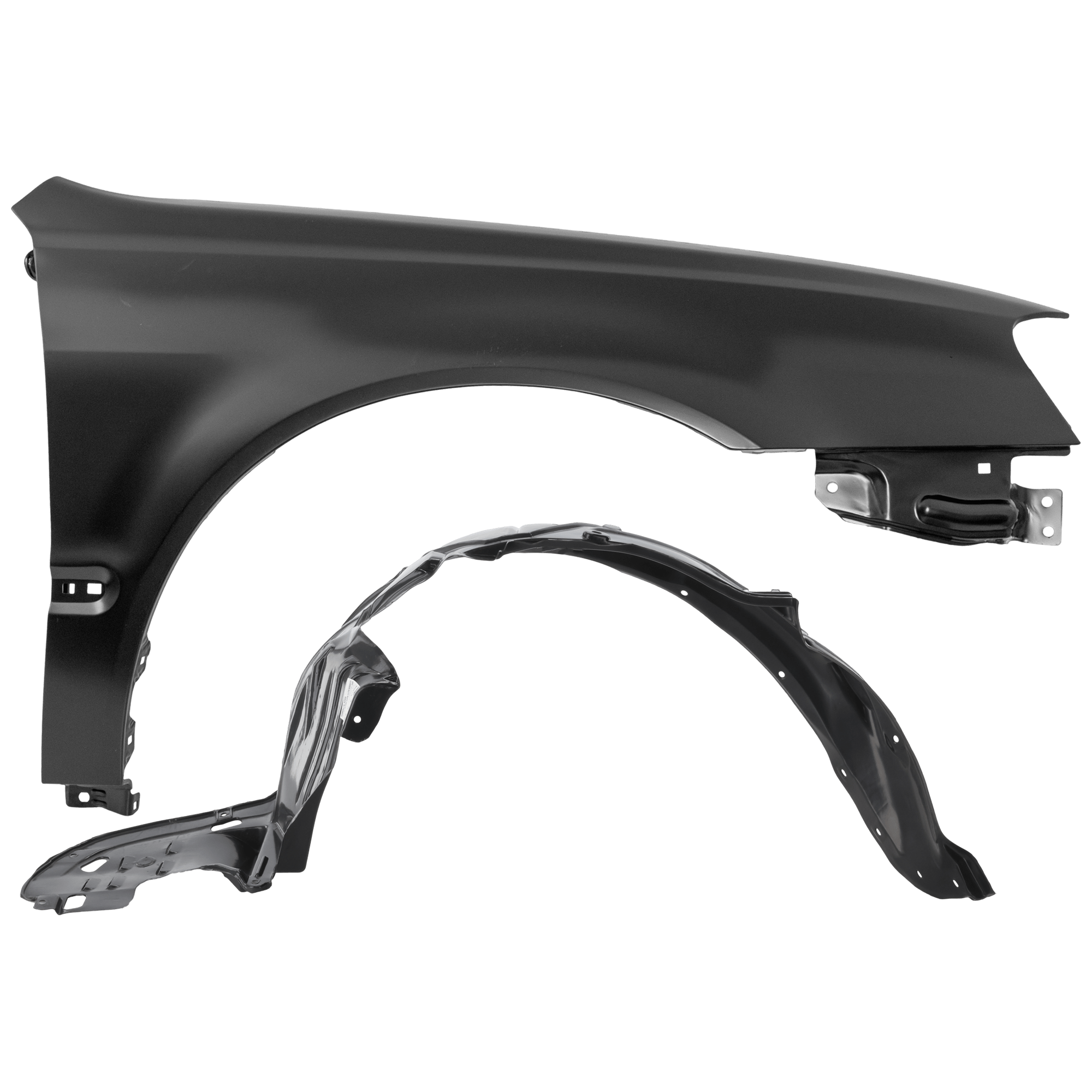 AM TL 01-01 FRONT FENDER RH 2 pc Kit Primed with Fender Liner SKU KIT 050926 AE767 Partslink AC1241115 AC1249106 OEM 60211S0KA91ZZ 74101S0KA00