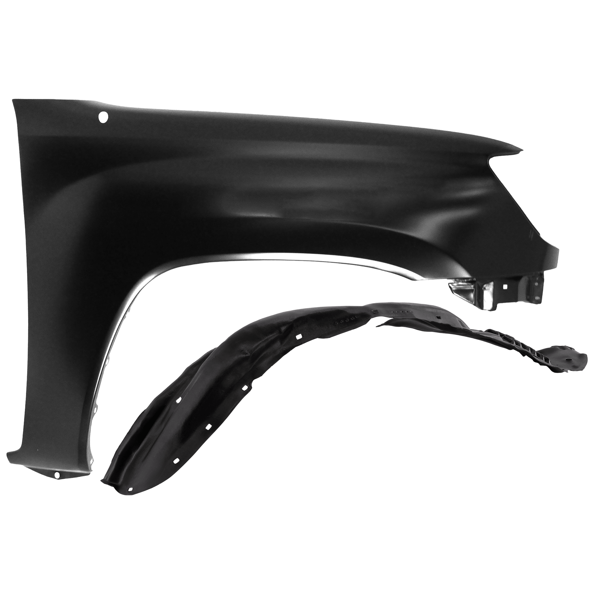AM TACOMA 12-15 FRONT FENDER RH 2 pc Kit Primed with Fender Liner SKU KIT 050926 AE769 Partslink TO1241206 TO1249176 OEM 5381104090-5380504030