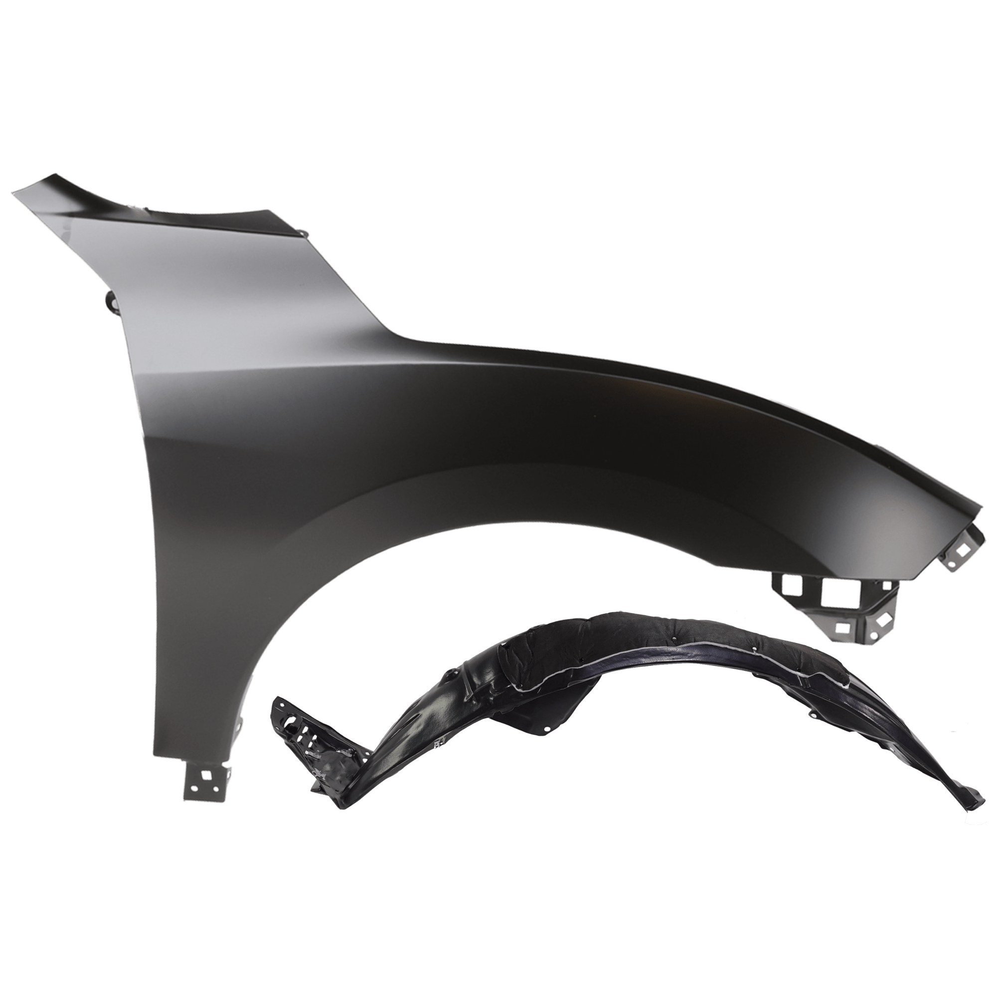 AM CIVIC 20-21 FRONT FENDER RH 2 pc Kit Primed with Fender Liner SKU KIT 050926 AE770 Partslink HO1241195 HO1249193 OEM 60211TGGA00ZZ 74101TGGA20 PFM