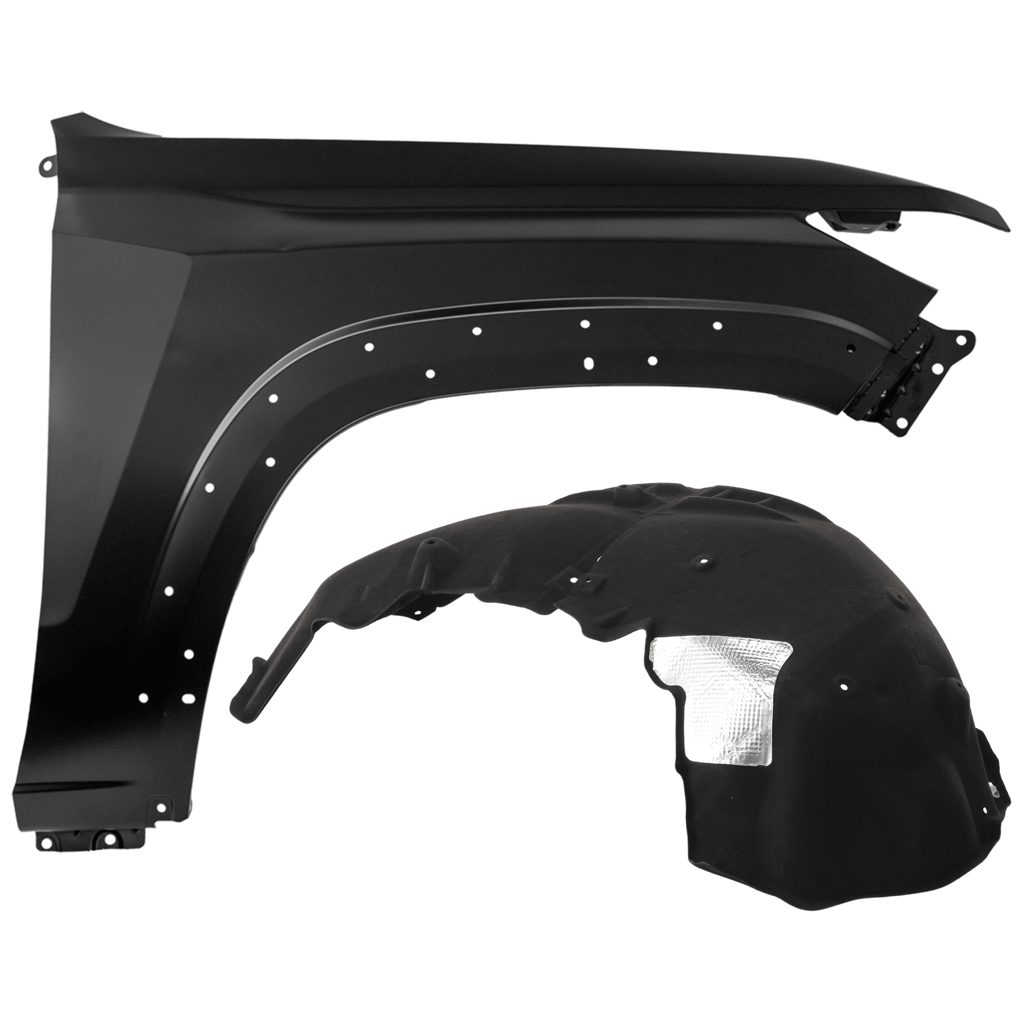 AM COLORADO 23-24 FRONT FENDER RH 2 pc Kit Primed with Fender Liner SKU KIT 050926 AE780 Partslink GM1241426 GM1249333 OEM 84755382-84782828