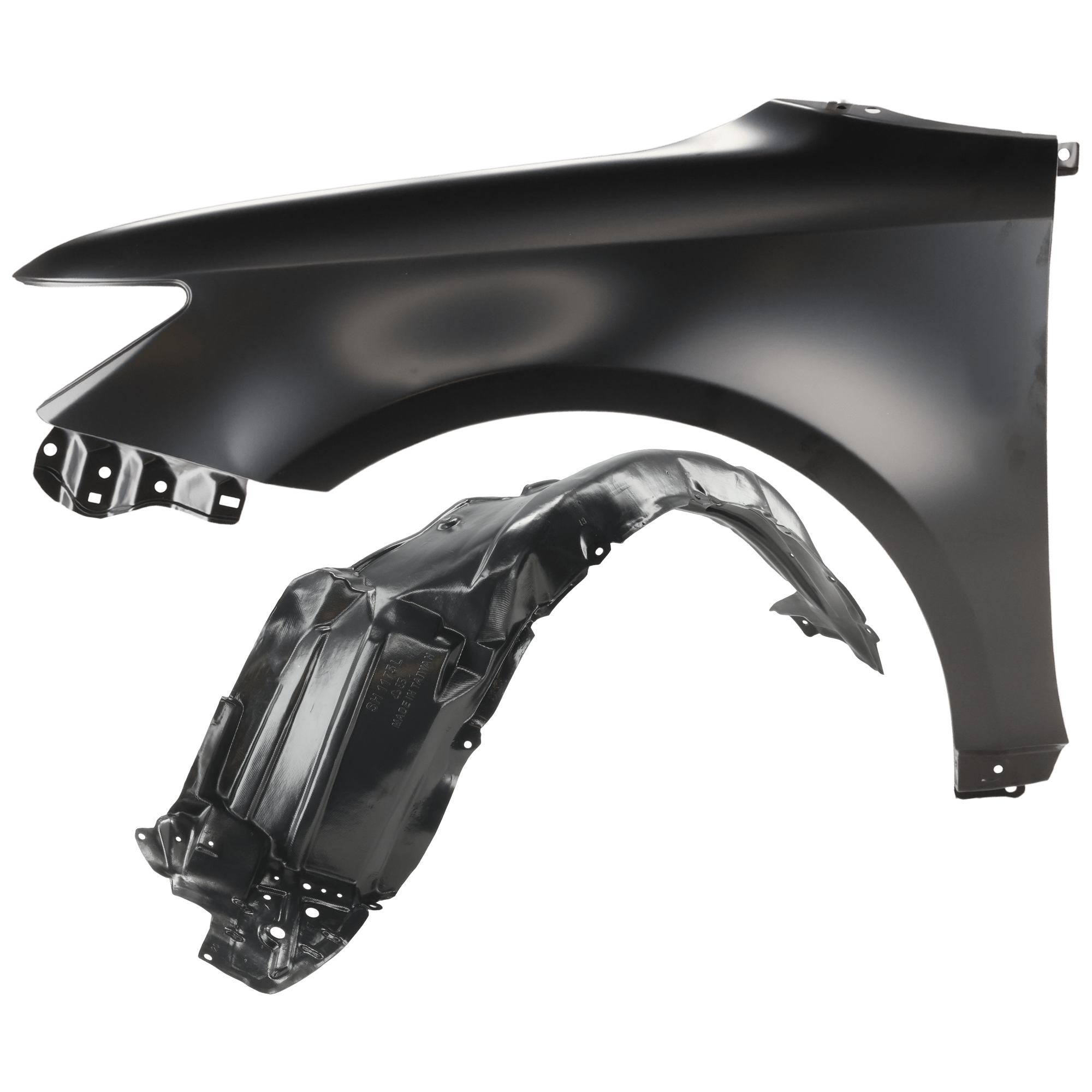AM TC 11-13 FRONT FENDER LH 2 pc Kit Primed with Fender Liner SKU KIT 050926 AE785 Partslink SC1240105 SC1248108 OEM 5380221140-5387621100