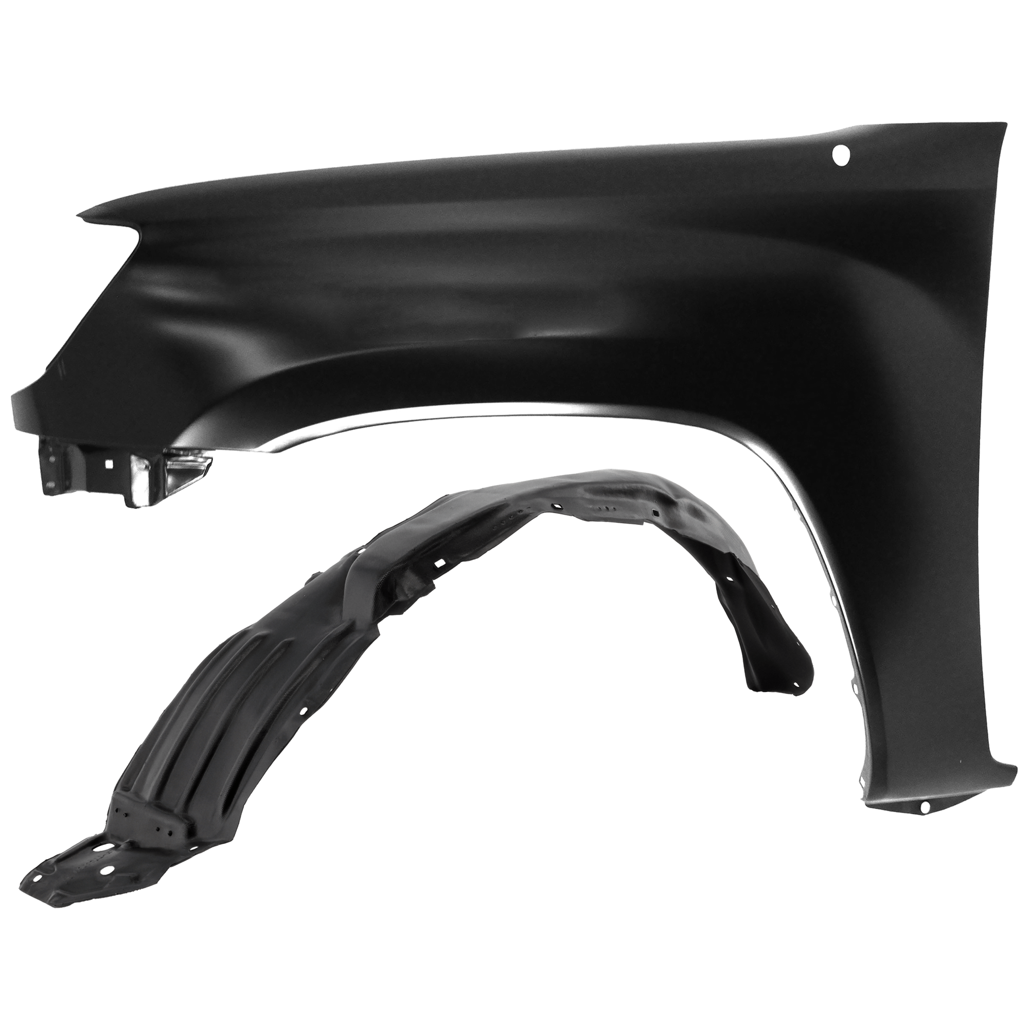 AM TACOMA 12-15 FRONT FENDER LH 2 pc Kit Primed with Fender Liner SKU KIT 050926 AE788 Partslink TO1240206 TO1248176 OEM 5381204090-5380604030