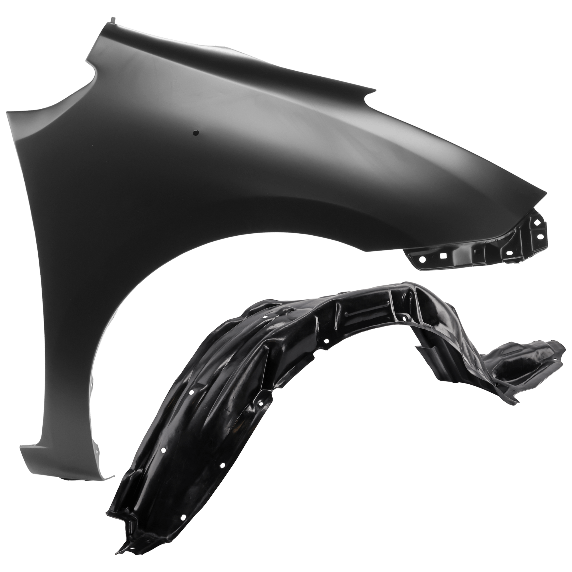 AM PRIUS 04-06 FRONT FENDER RH 2 pc Kit Primed with Fender Liner SKU KIT 050926 AE792 Partslink TO1241205 TO1251116 OEM 5380147030-5387547020