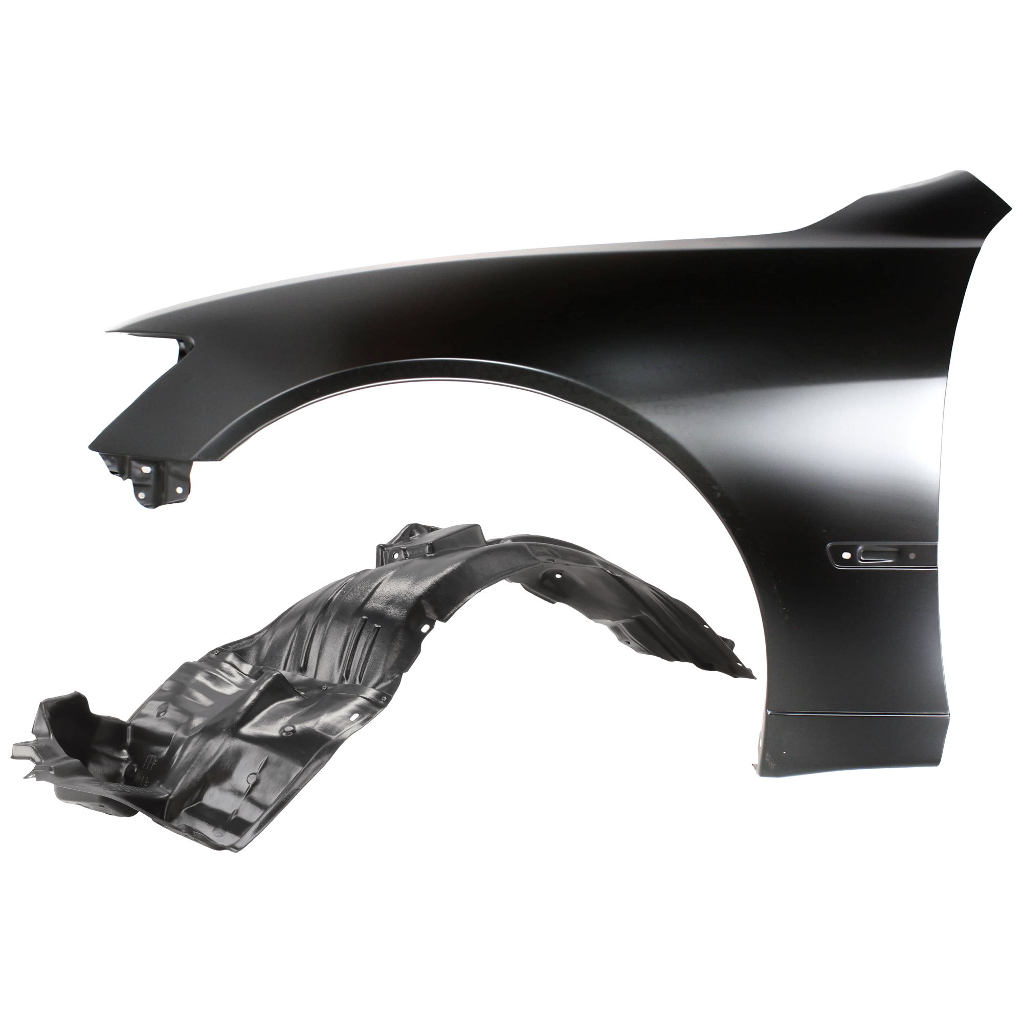 AM IS300-01-01 FRONT FENDER LH 2 pc Kit Primed with Fender Liner SKU KIT 050926 AE801 Partslink LX1240106 LX1250102 OEM 5380253030-5387653023