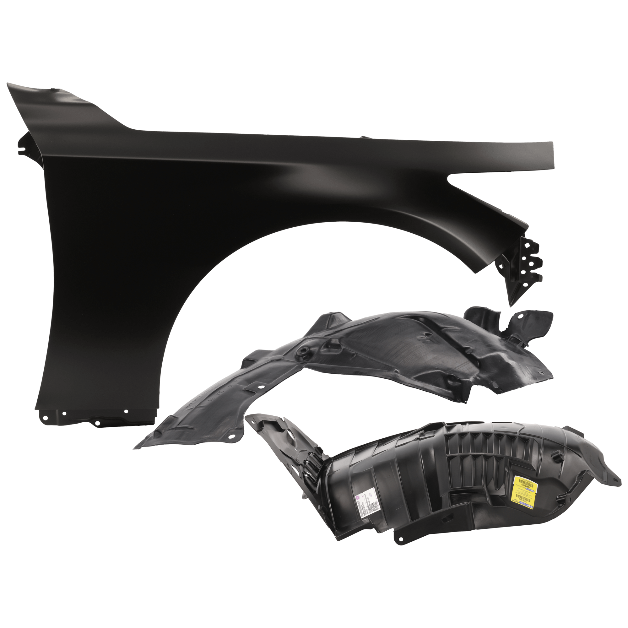 AM Q50-14-23 FRONT FENDER RH 3 pc Kit Primed with Fender Liners SKU KIT 050926 AE810 Partslink IN1241123 IN1249131 IN1249128 OEM F31004HKMA 638404GA0A 638404GA