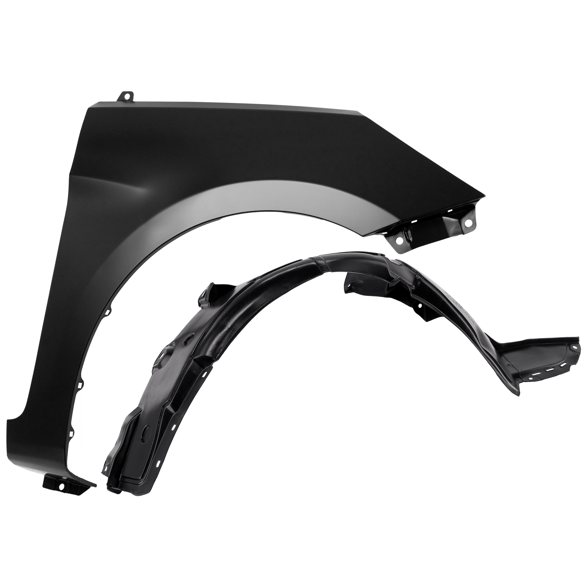 AM ACCENT 13-17 FRONT FENDER RH Primed with Fender Liner SKU KIT 050926 AE84 Partslink HY1241154 HY1249136 OEM 663211R350-868121R010