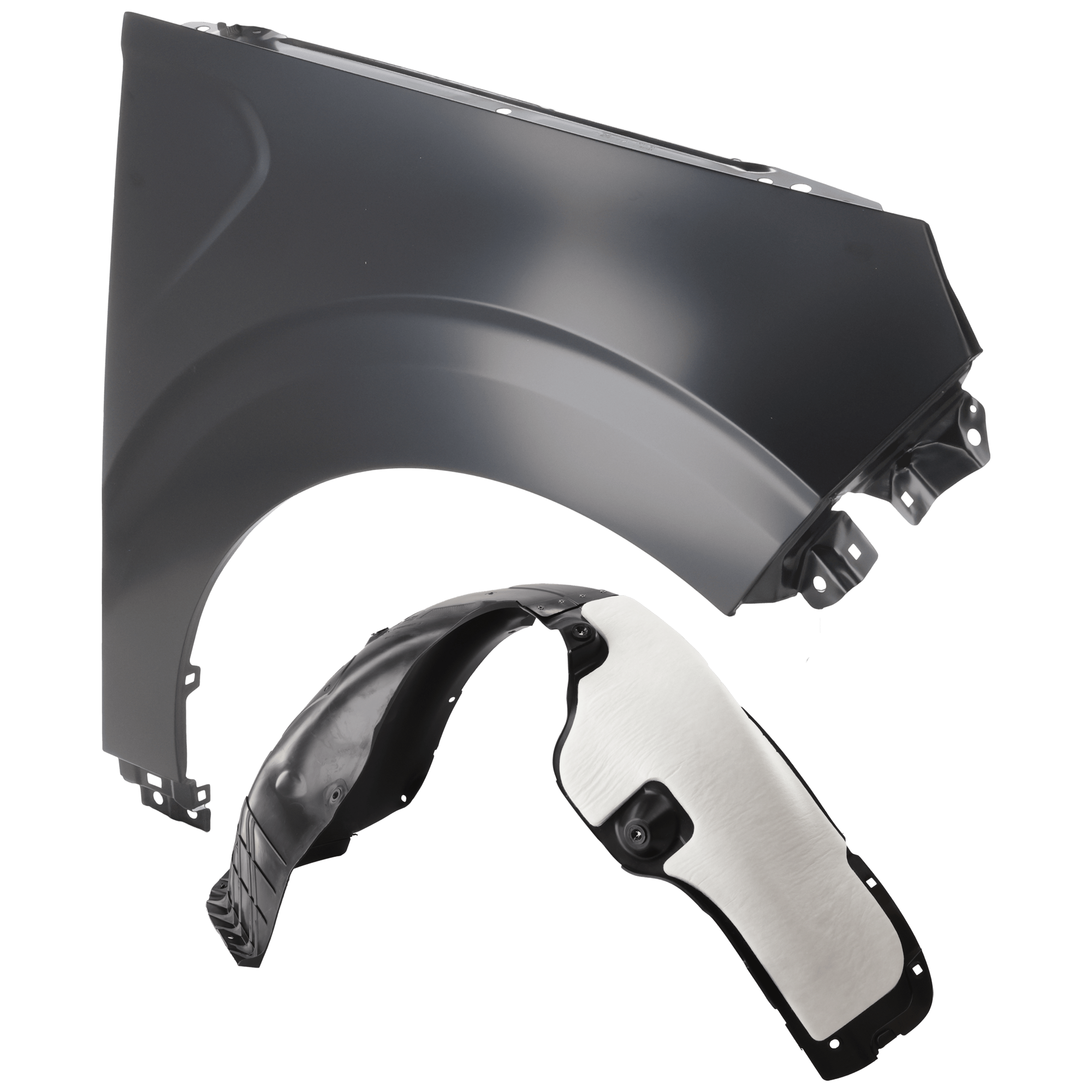 AM SOUL 23-25 FRONT FENDER RH Primed with Fender Liner SKU KIT 050926 AE91 Partslink KI1241155 KI1249176 OEM 66321K0000-86812K0500