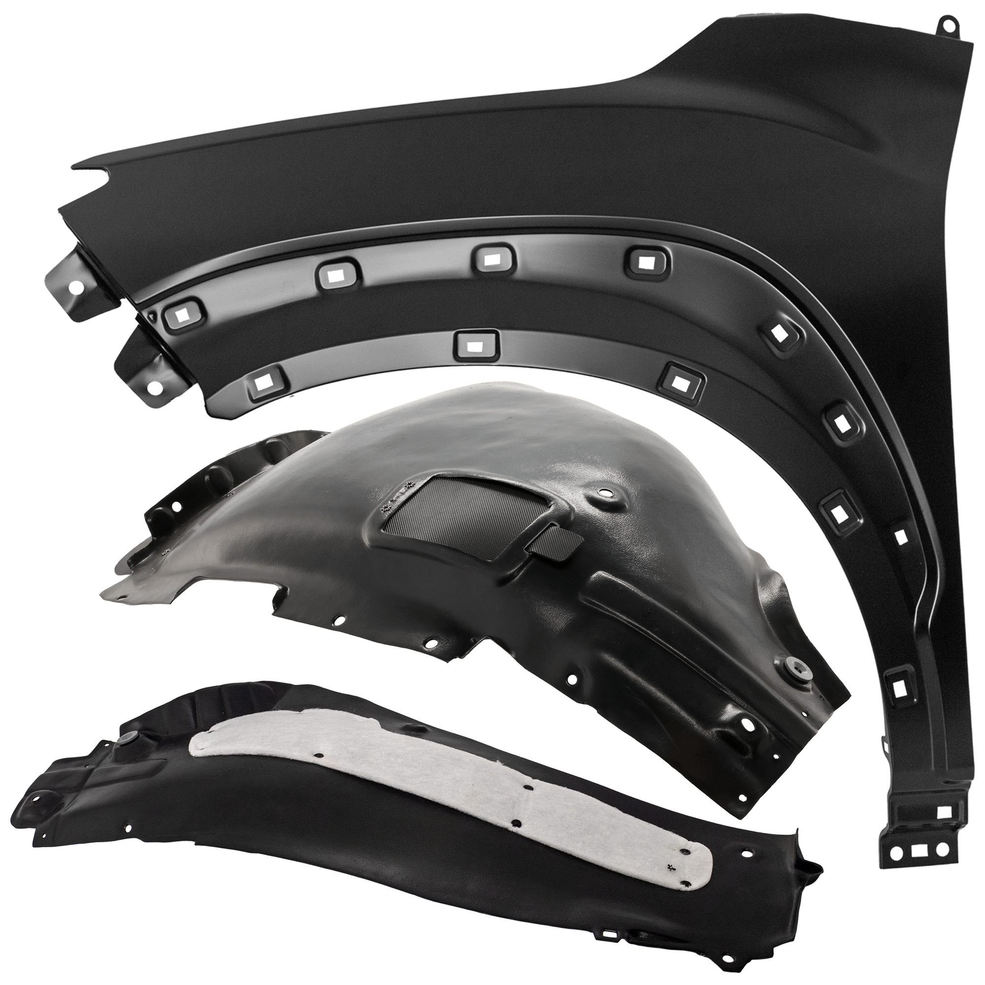 AM KONA ELECTRIC 19-23 FRONT FENDER LH 3 pc Kit Primed with Fender Liners SKU KIT 050926 AE933 OEM 66311J9000-86815K4000 PFM 8681