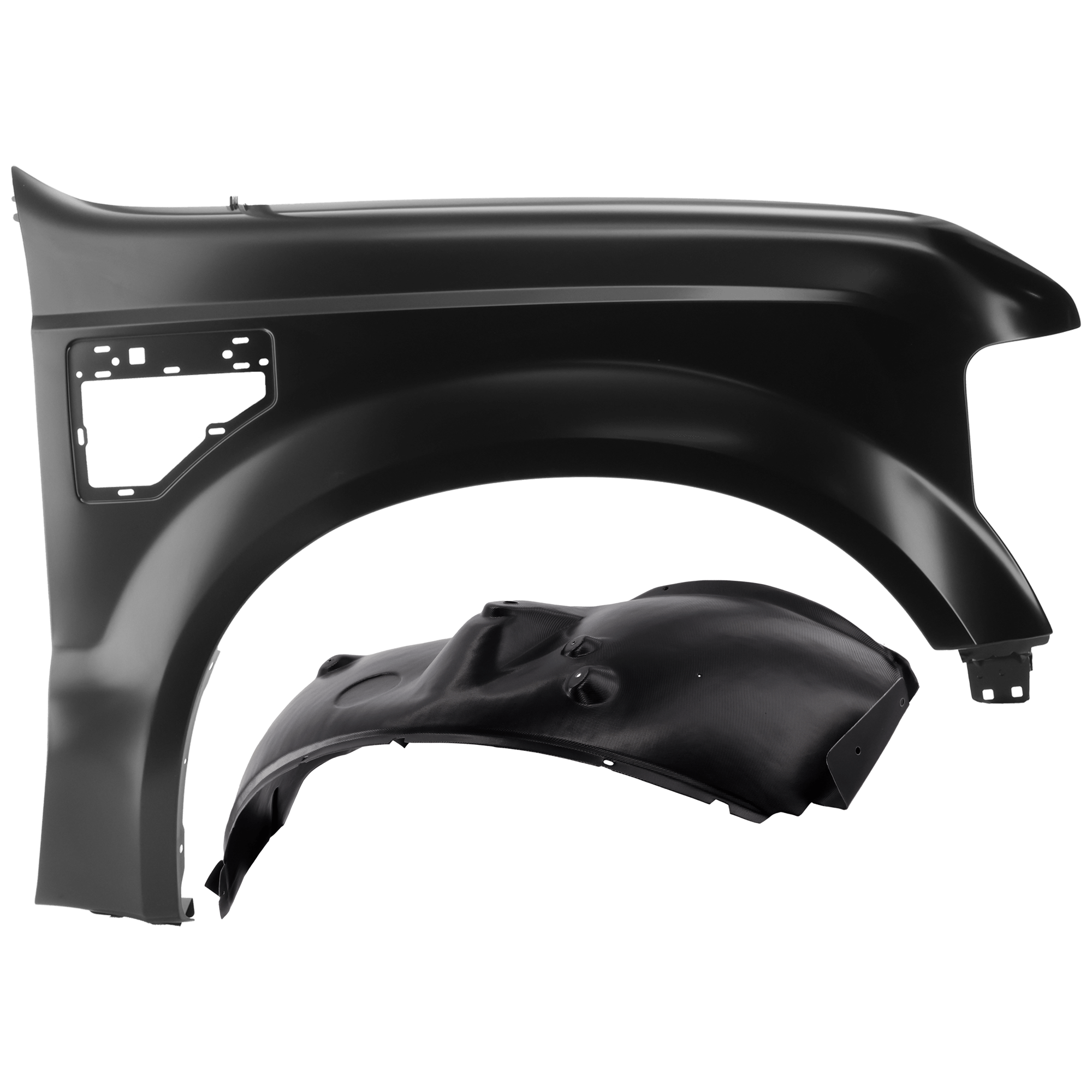 AM F 250 SUPER DUTY F 350 SUPER DUTY 08-10 FRONT FENDER RH 2 pc Kit Primed with Fender Liner SKU KIT 050926 AE988 Partslink FO1241259 FO1249135 OEM 7C3Z16005A 8C3Z16054C