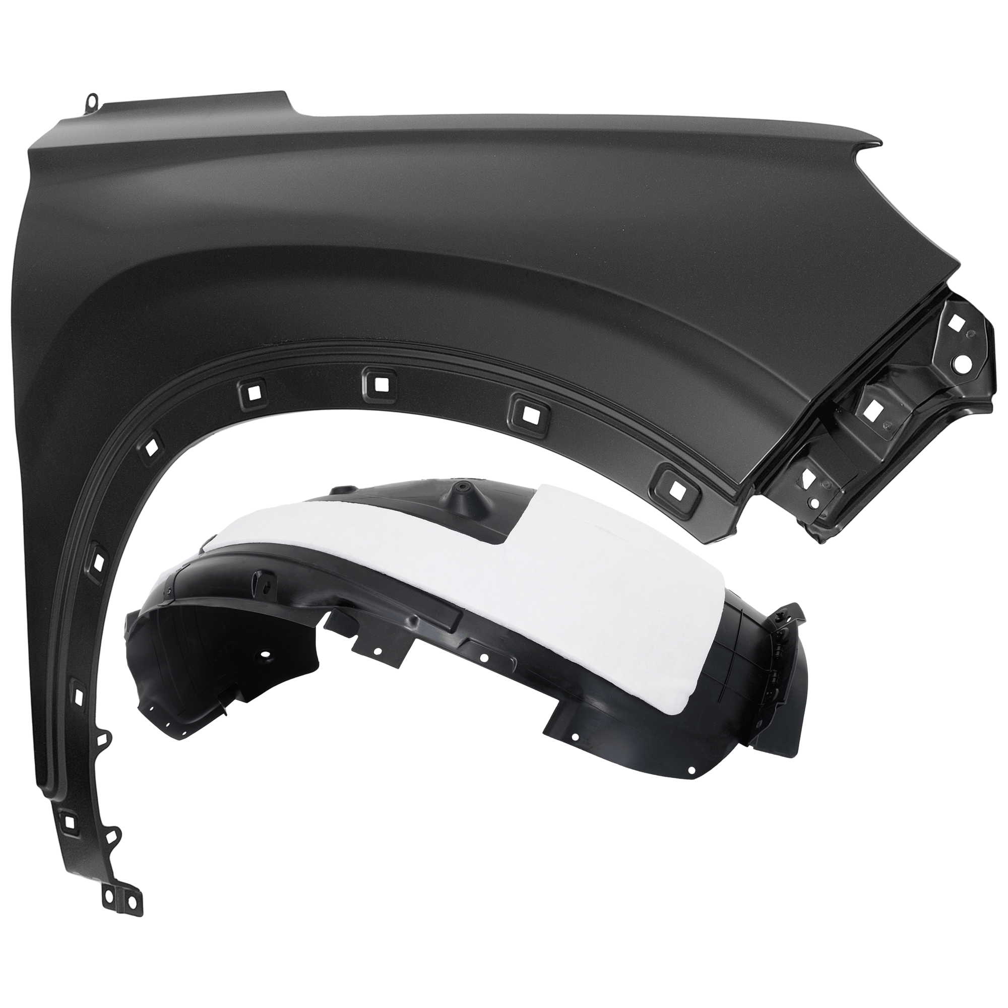 AM SANTA FE 21-23 FRONT FENDER RH Primed with Fender Liner SKU KIT 050926 AE99 Partslink HY1241173 HY1249188 OEM 66320S2000-86812S2500