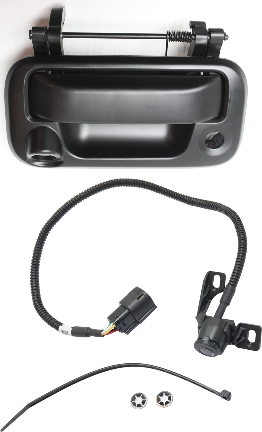 AM F 150 MARK LT 07-08 TAILGATE HANDLE Outside 2 pc Kit with Back Up Camera SKU KIT 051016-12 Partslink FO1915124 FO1960100 OEM 8L3Z9943400BBPTM 8L3Z19G490C
