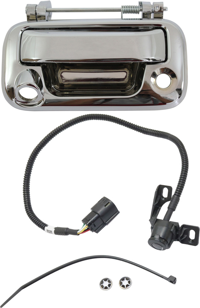 AM F 150 MARK LT 07-08 TAILGATE HANDLE Outside 2 pc Kit with Back Up Camera SKU KIT 051016-14 Partslink FO1960100 OEM 8L3Z9943400AB PFM 8L3Z19G490C