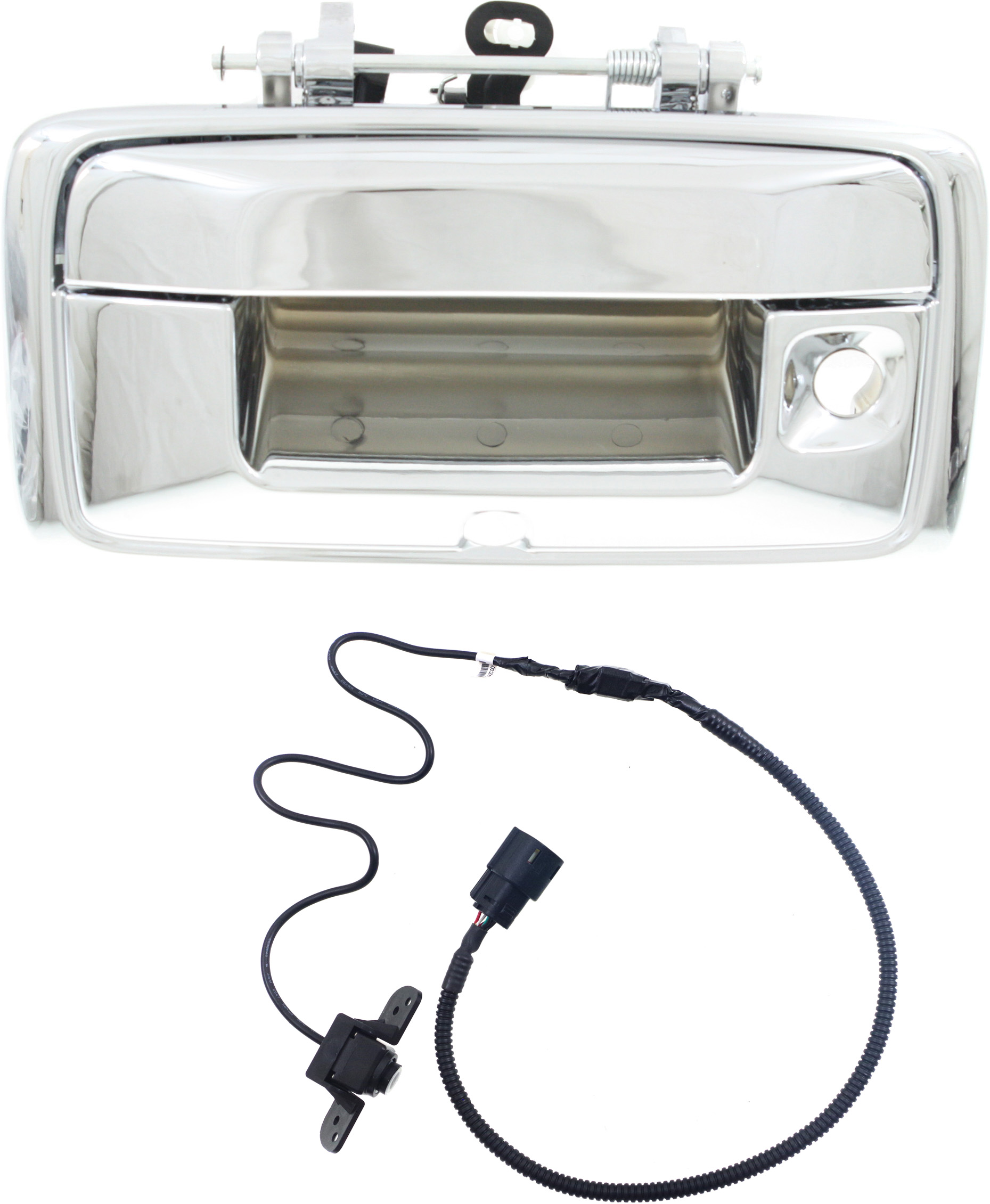 AM COLORADO 15-20 TAILGATE HANDLE Outside Chrome w Key Hole and Cable 2 pc Kit with Back Up Camera SKU KIT 051016-23 Partslink GM1960103 OEM 23457650 PFM 84143039