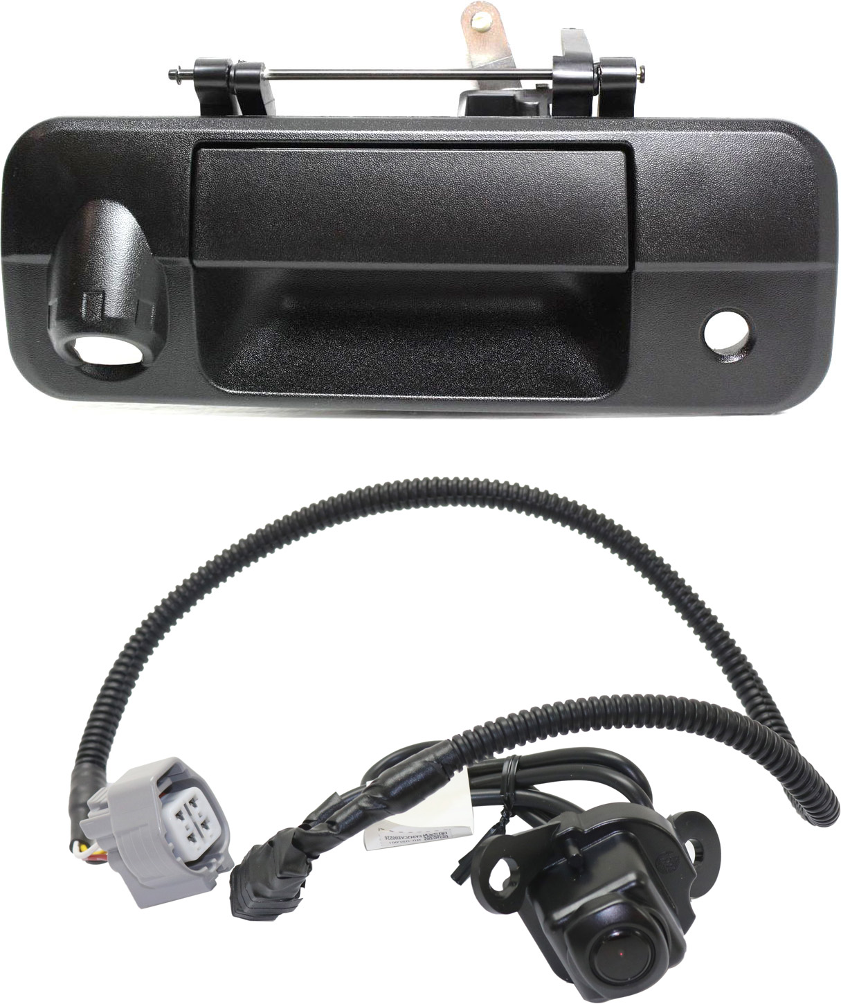 AM TUNDRA 07-13 TAILGATE HANDLE AND BACK UP CAMERA Outside Textured Black w Key Hole and Cable 2 pc Kit with Back Up Camera SKU KIT 051016-27 Partslink TO1915119 TO1960103 OEM 690900C051-8679034030