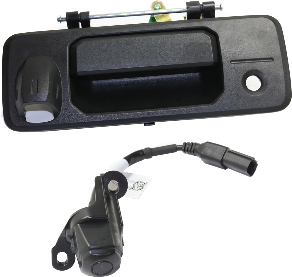 AM TUNDRA 14-17 TAILGATE HANDLE AND BACK UP CAMERA Outside Textured Black w Key Hole w o Cable 2 pc Kit with Back Up Camera SKU KIT 051016-31 Partslink TO1915118 TO1960124 OEM 690900C091-690900C090-867900C0