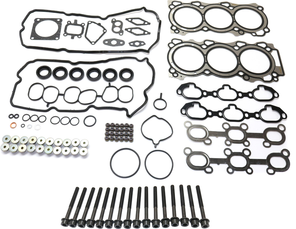 AM I30 MAXIMA 00-01 HEAD GASKET SET Set of 2-6 Cyl 3.0L Engine w Cylinder Head Bolt Cylinder Head Gasket SKU KIT 051017-23