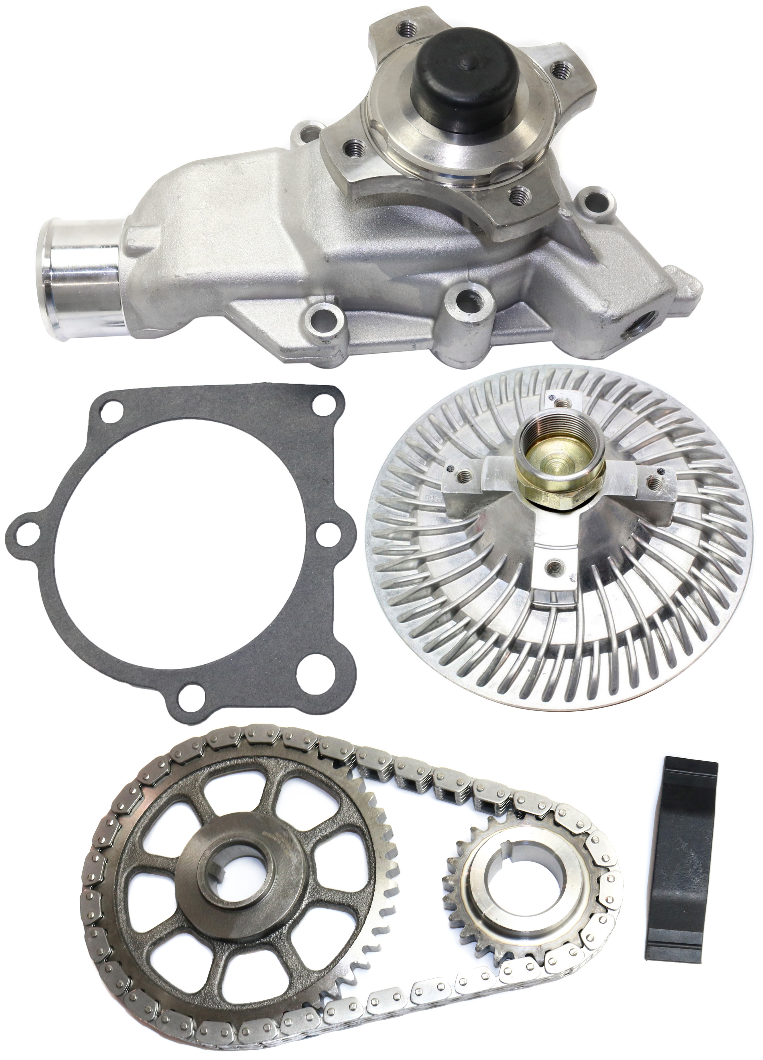 AM GRAND CHEROKEE 99-03 TIMING CHAIN KIT 3 pc kit with Fan Clutch and Water Pump SKU KIT 051017-54 OEM 2736-22151-36781-140151-215123