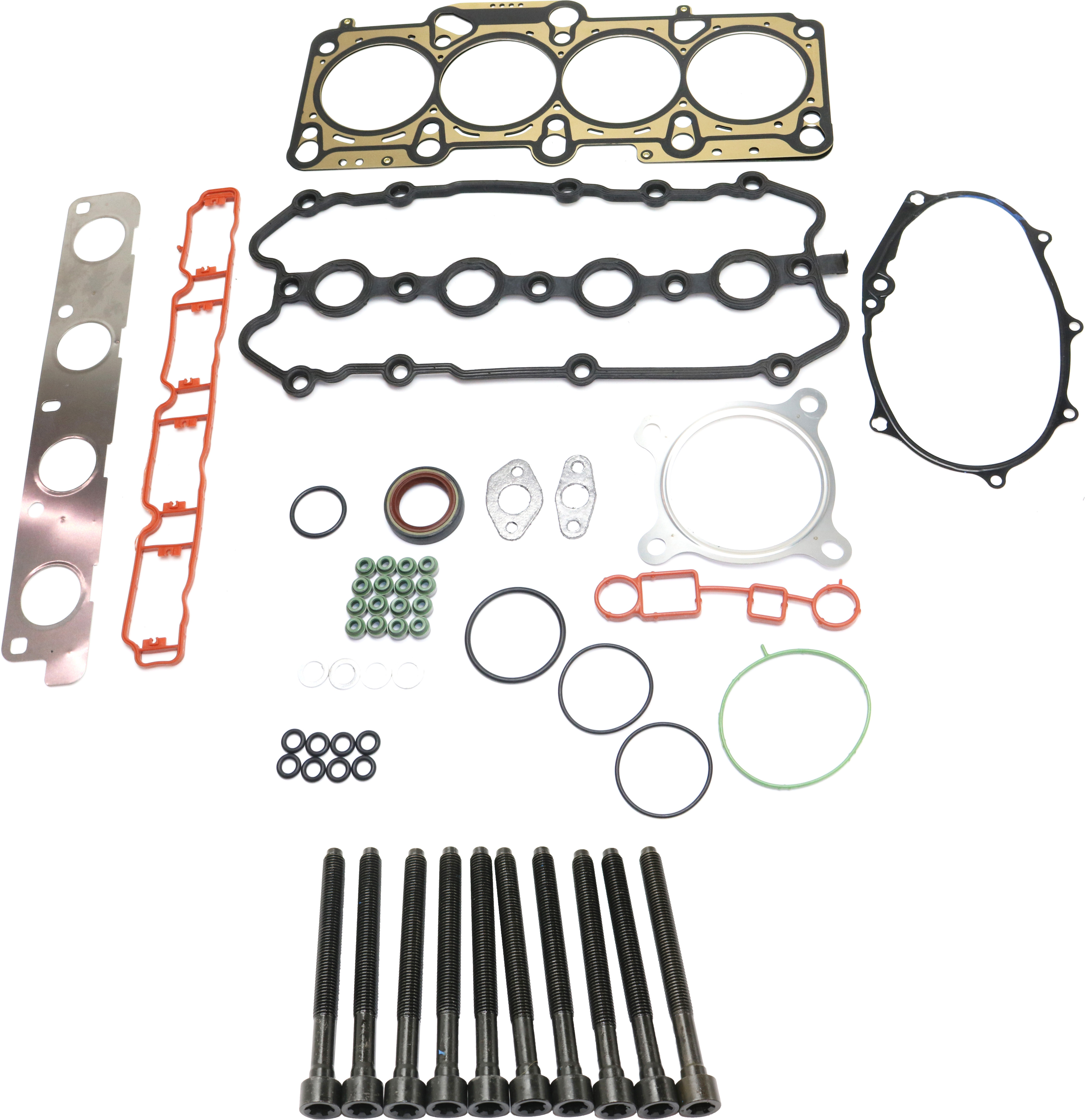 AM A4 A4 QUATTRO 05-11 HEAD GASKET SET 11 pc Kit with Cylinder Head Bolt and Cylinder Head Gasket SKU KIT 051018-05
