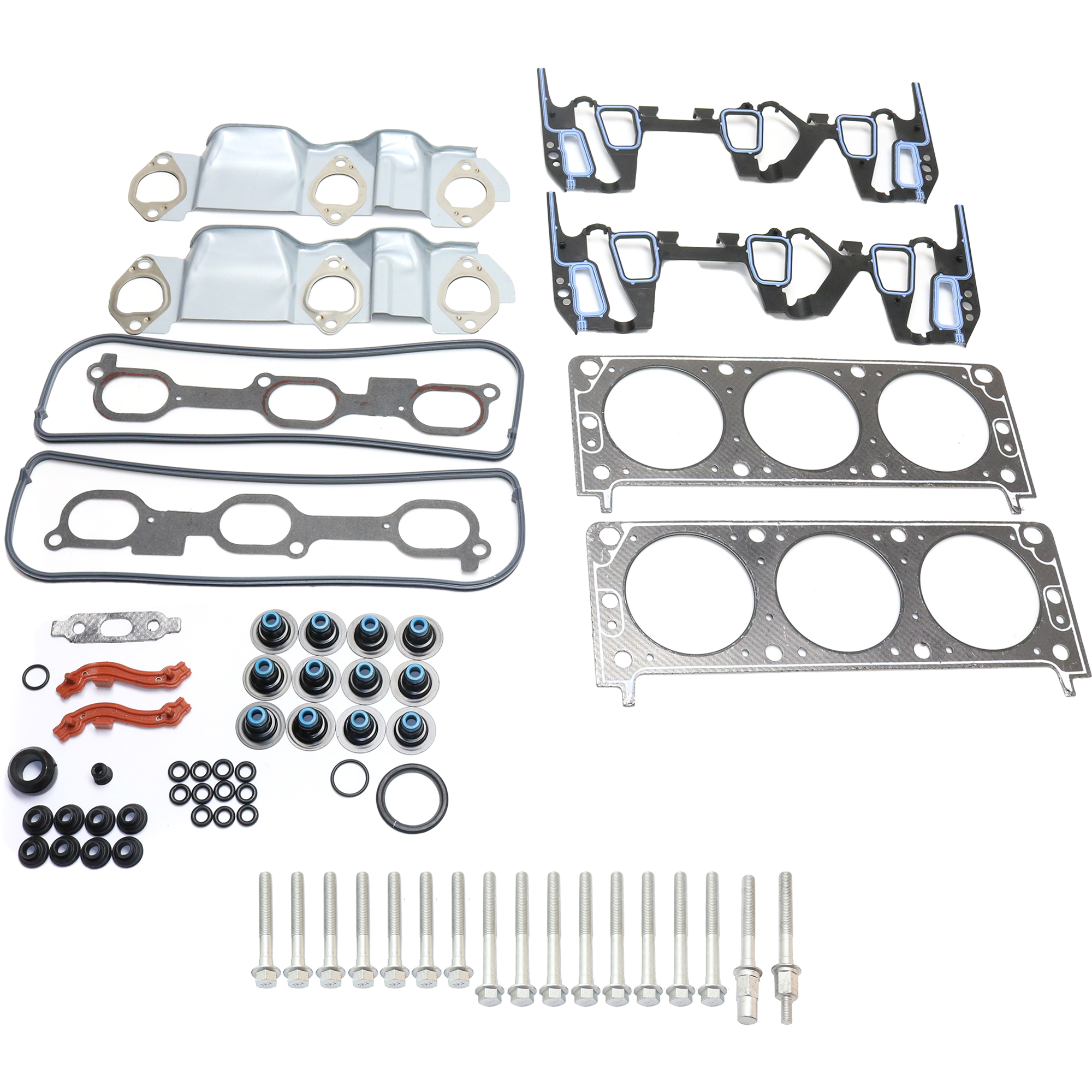 AM EQUINOX 05-09 TORRENT 06-09 HEAD GASKET SET 18 pc Kit 6 Cyl 3.4L Engine w Cylinder Head Bolt Cylinder Head Gasket SKU KIT 051018-12 OEM 27318-852252-141006901 GS33377