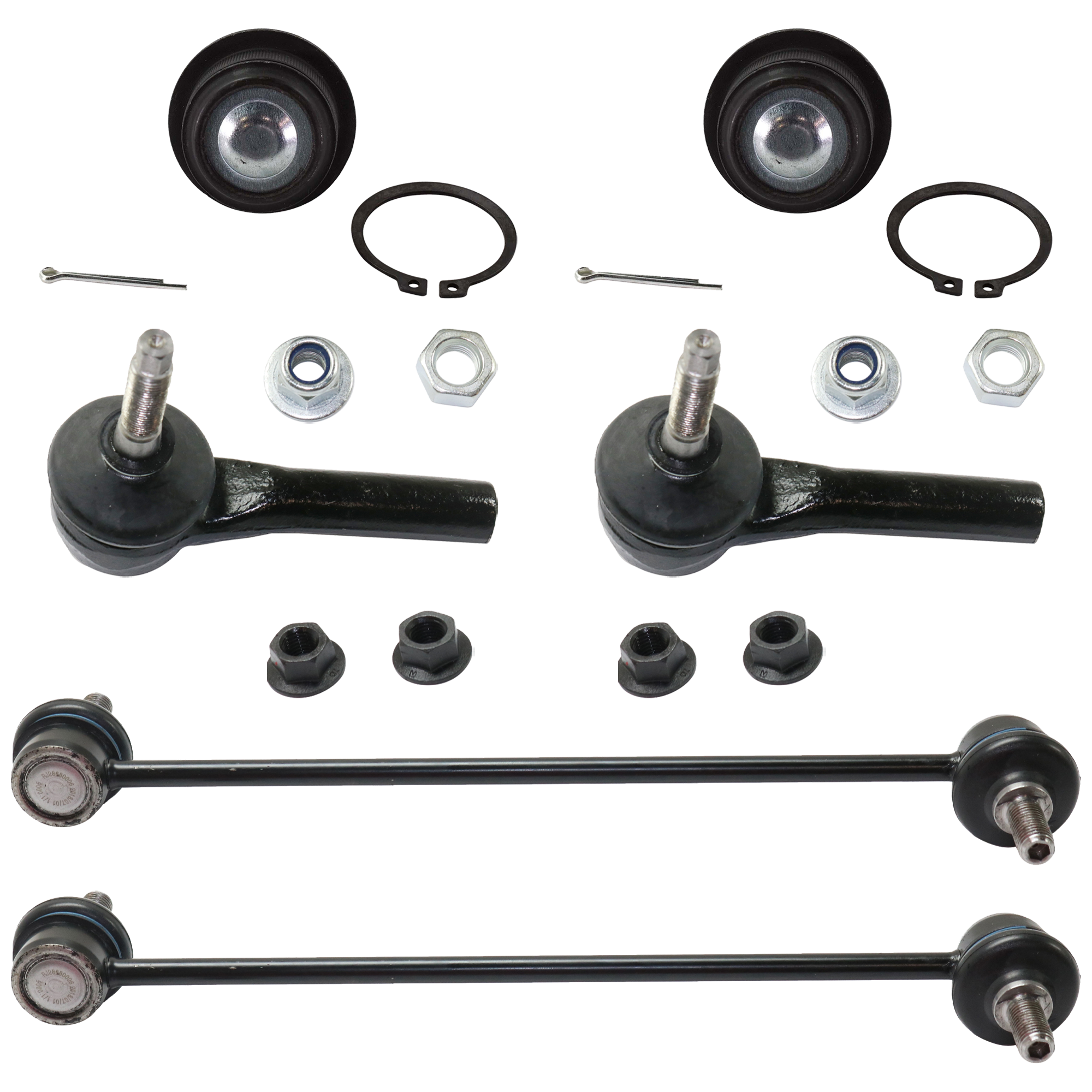 AM AVENGER 08-11 SEBRING 07-09 FRONT TIE ROD END RH AND LH Outer 6 pc kit with Ball Joint and Sway Bar Link SKU KIT 051024 C109 OEM 5183761AD BJ81225 GS25503-5174