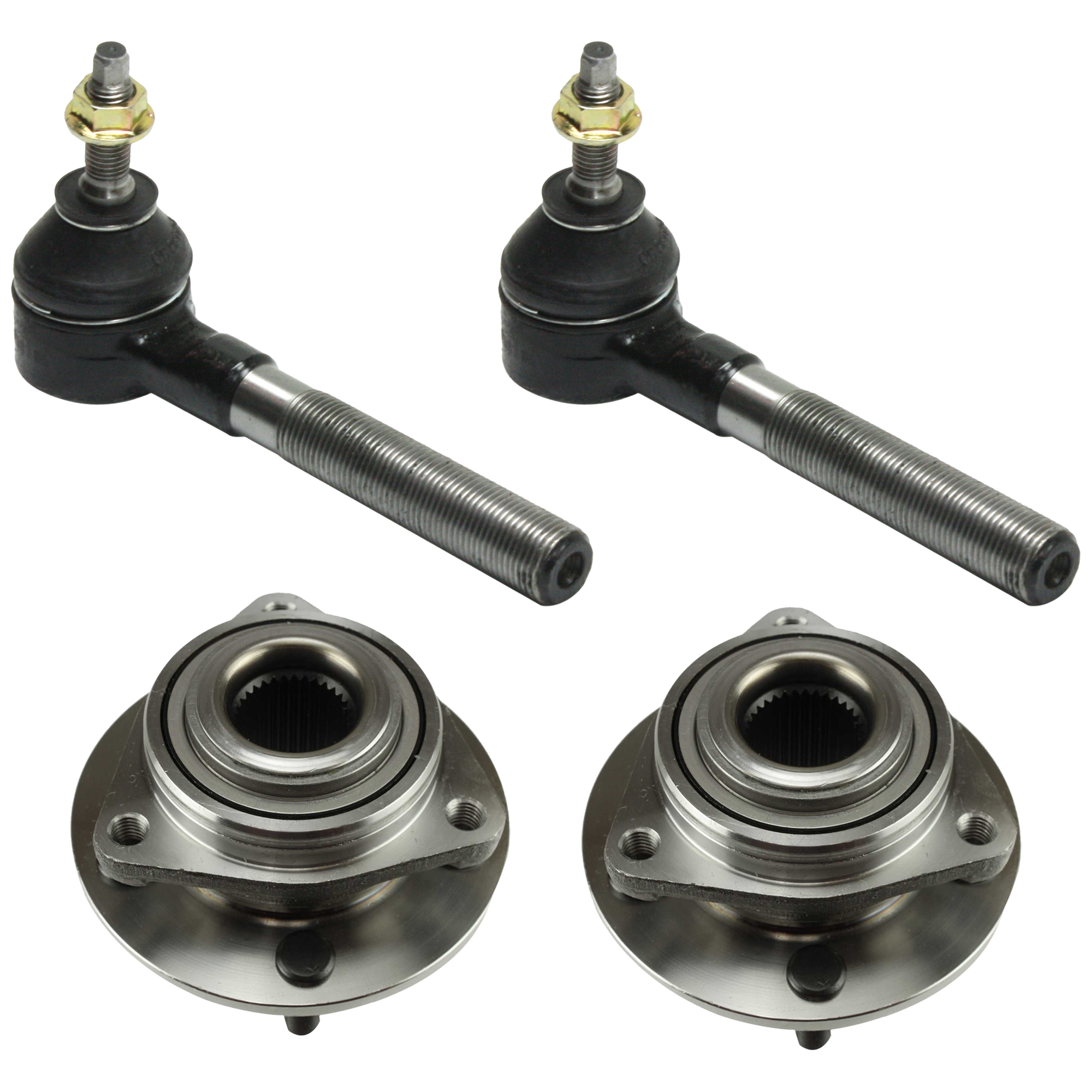AM CONCORDE INTREPID 98-04 FRONT HUB ASSEMBLY RH AND LH 4 pc kit 5 Studs 5 x 4.5 in. Bolt Pattern with Tie Rod End SKU KIT 051024 C113 OEM 4593450AA 2693180-4011843-4011