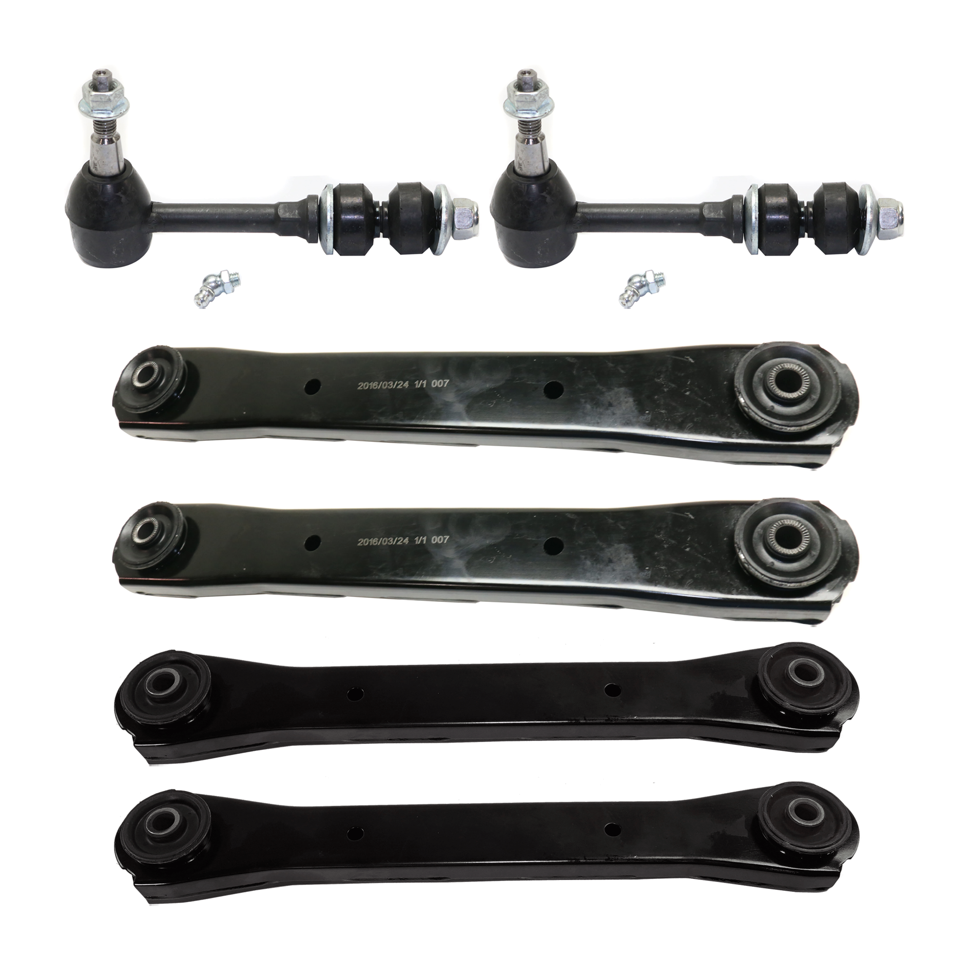 AM RAM 2500-3500-03-05 FRONT CONTROL ARM RH AND LH Upper and Lower 6 pc kit with Sway Bar Link SKU KIT 051024 C133