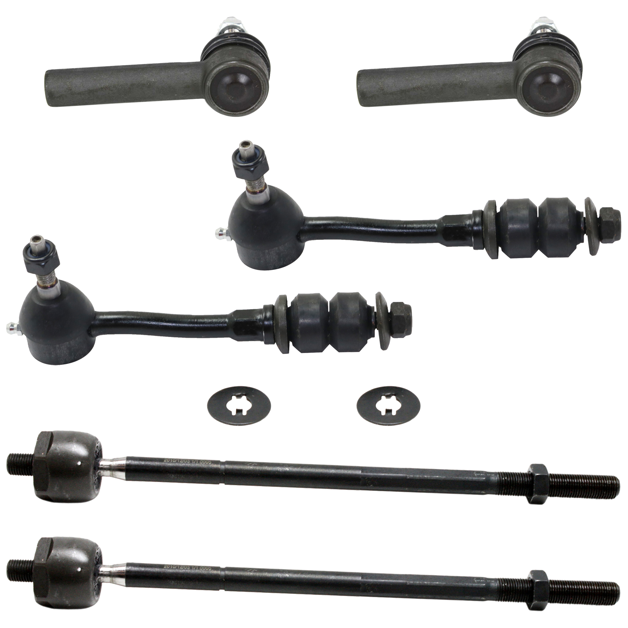 AM DAKOTA 00-04 DURANGO 00-03 FRONT TIE ROD END RH AND LH Inner and Outer 6 pc kit with Sway Bar Link SKU KIT 051024 C139 OEM 1016754-2693215-4011878-401187