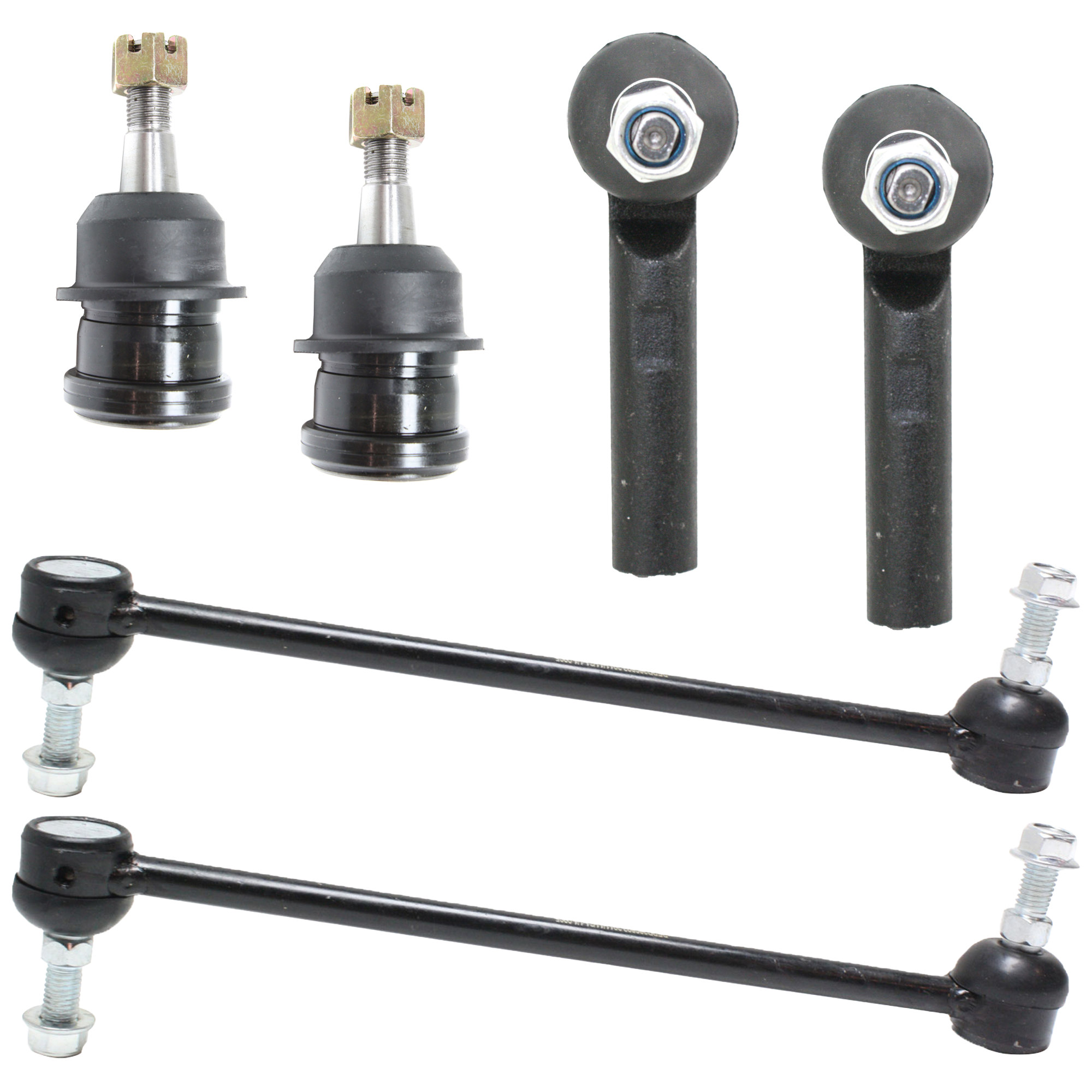AM TOWN COUNTRY CARAVAN 01-04 FRONT SWAY BAR LINK 6 pc Kit with Tie Rod End and Ball Joint SKU KIT 051024 C142 OEM 18189-687000-2652212-4694855-5