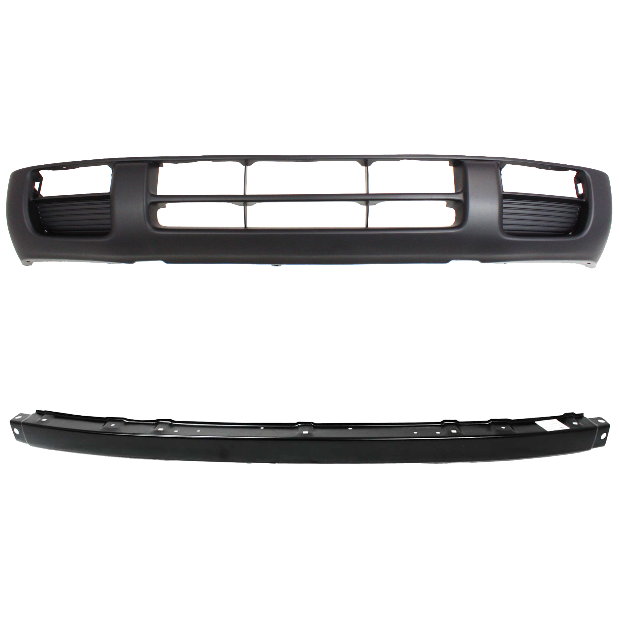 AM PATHFINDER 98-98 FRONT BUMPER 2 pc kit Black with Bumper Cover SKU KIT 051024 C55 Partslink NI1002129 NI1000166 OEM F20220W025 F2M220W625