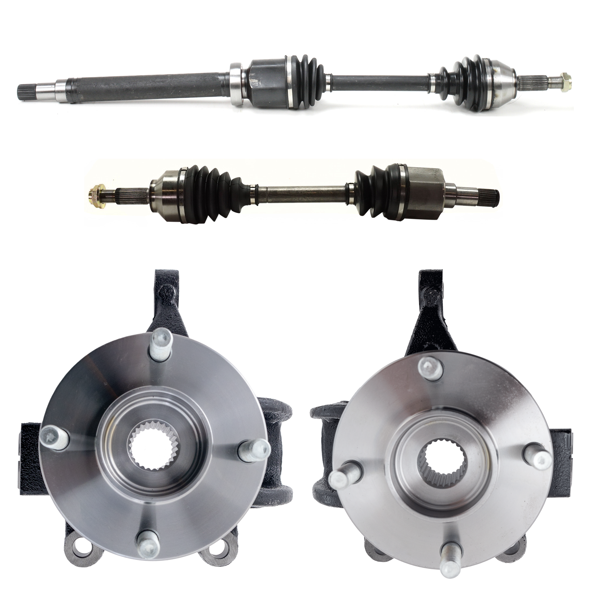 AM FOCUS 06-11 FRONT KNUCKLE RH AND LH 4 pc kit with Axle Assembly SKU KIT 051024 C58