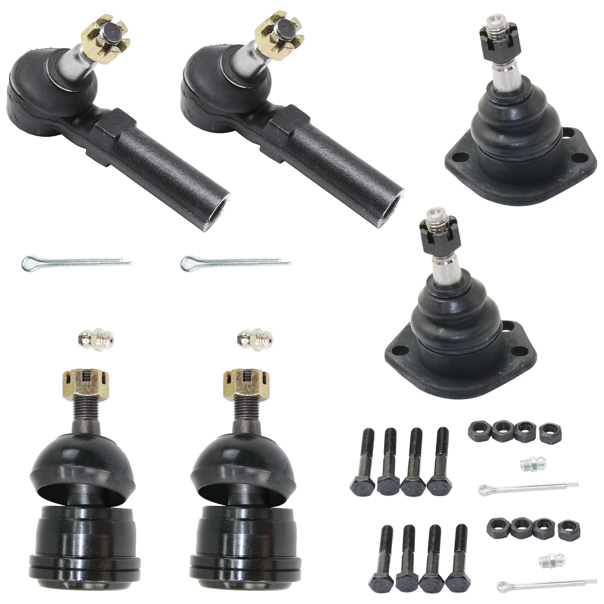 AM CORVETTE 96-96 FRONT BALL JOINT RH AND LH Upper and Lower 6 pc kit with Tie Rod End SKU KIT 051024 C65