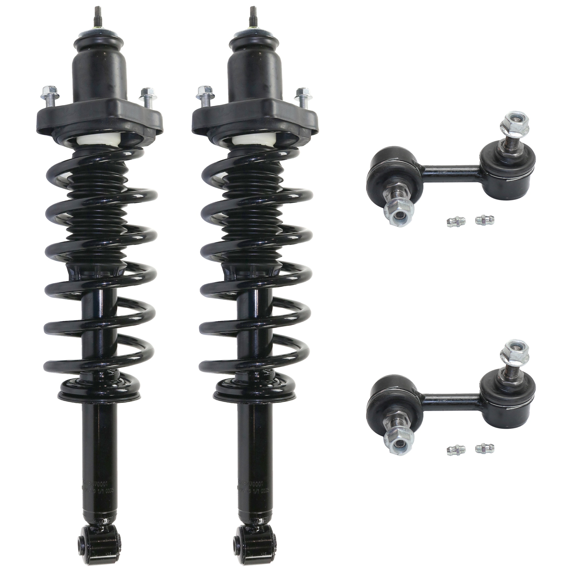 AM CHRYSLER 200-14-14 SEBRING 10-10 REAR FULLY LOADED STRUT RH AND LH Loaded Strut 4 pc kit with Sway Bar Link SKU KIT 051024 C69 OEM 4766048AB 4766048AC 18322-1015