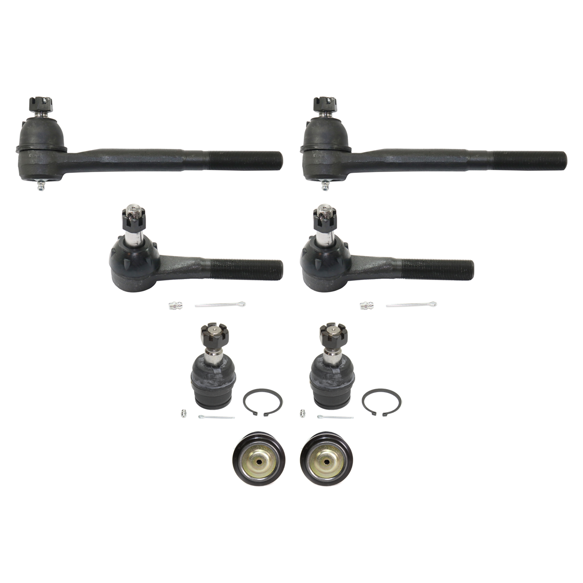 AM RAM 2500 RAM 3500-99-99 FRONT TIE ROD END RH AND LH Inner and Outer 8 pc kit RWD with Ball Joint SKU KIT 051024 C70 OEM 2601431-5051199-52037661 B7269