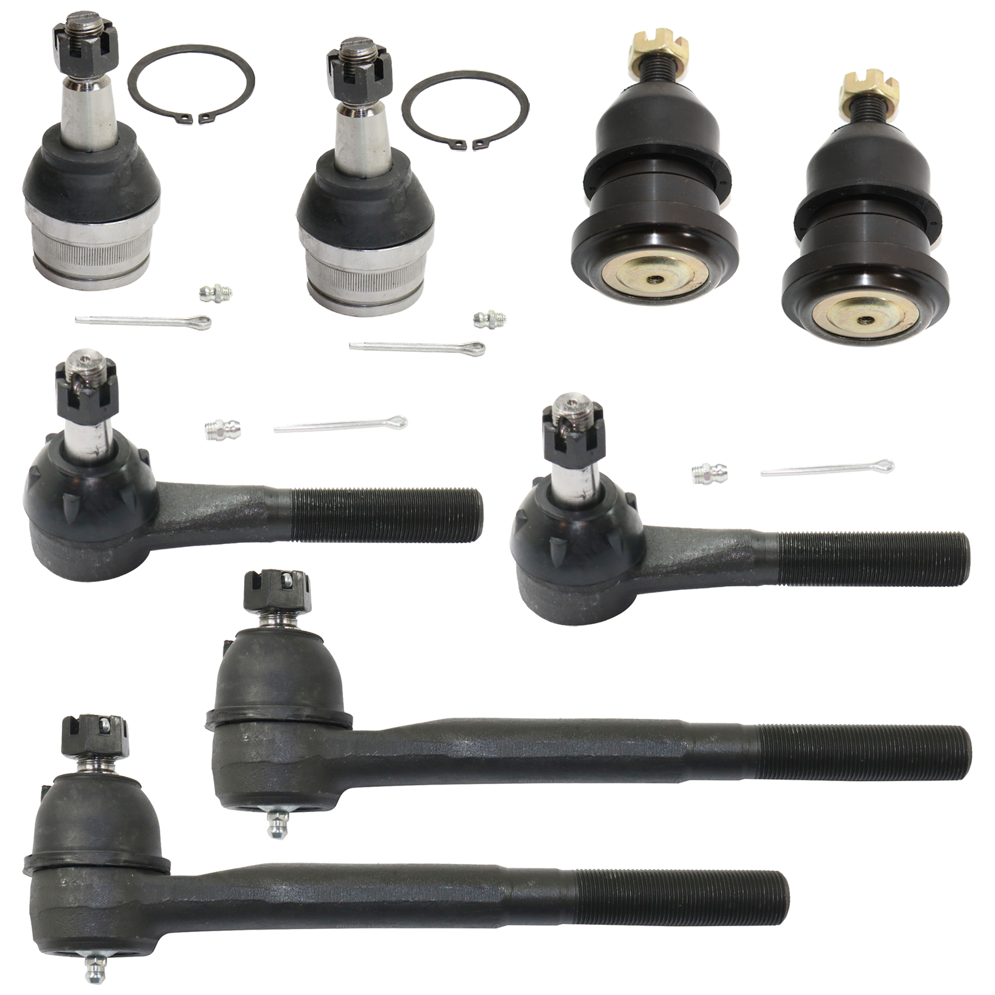 AM RAM 1500-99-99 FRONT TIE ROD END RH AND LH Inner and Outer 8 pc kit RWD with Ball Joint SKU KIT 051024 C71 OEM 104181-287005-2601430-52037660