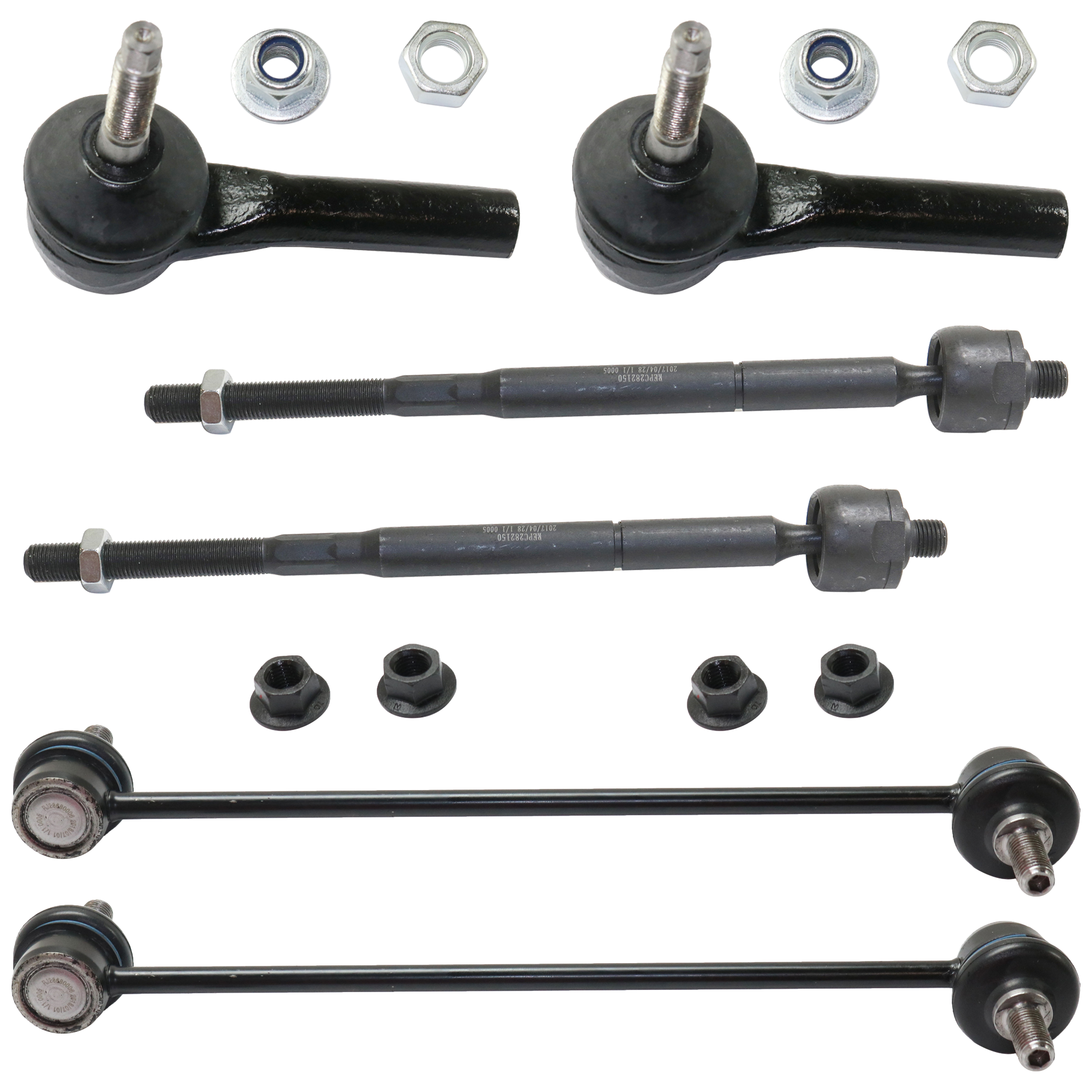 AM CHRYSLER 200-14-14 SEBRING 10-10 FRONT TIE ROD END RH AND LH Inner and Outer 6 pc kit with Sway Bar Link SKU KIT 051024 C72 OEM 2695651-4051233-4051233B 45A22