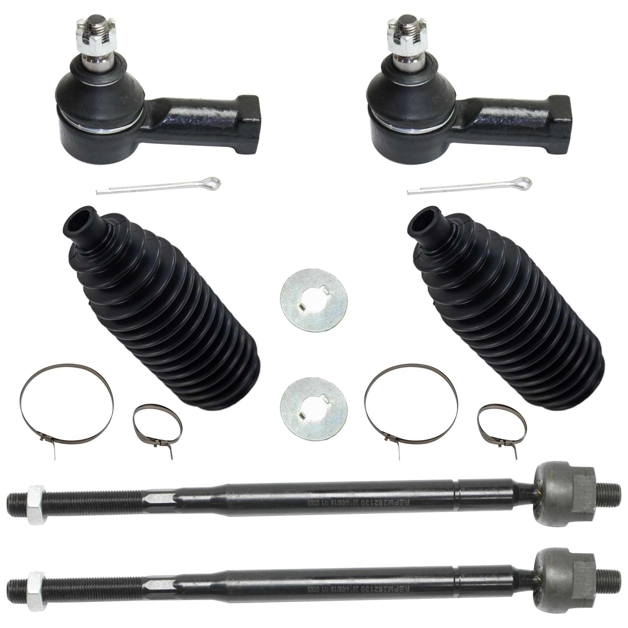 AM ECLIPSE 00-05 STRATUS 01-05 STEERING RACK BOOT Front RH AND LH 6 pc kit with Tie Rod End SKU KIT 051024 C81 OEM 4553530010 MR519046