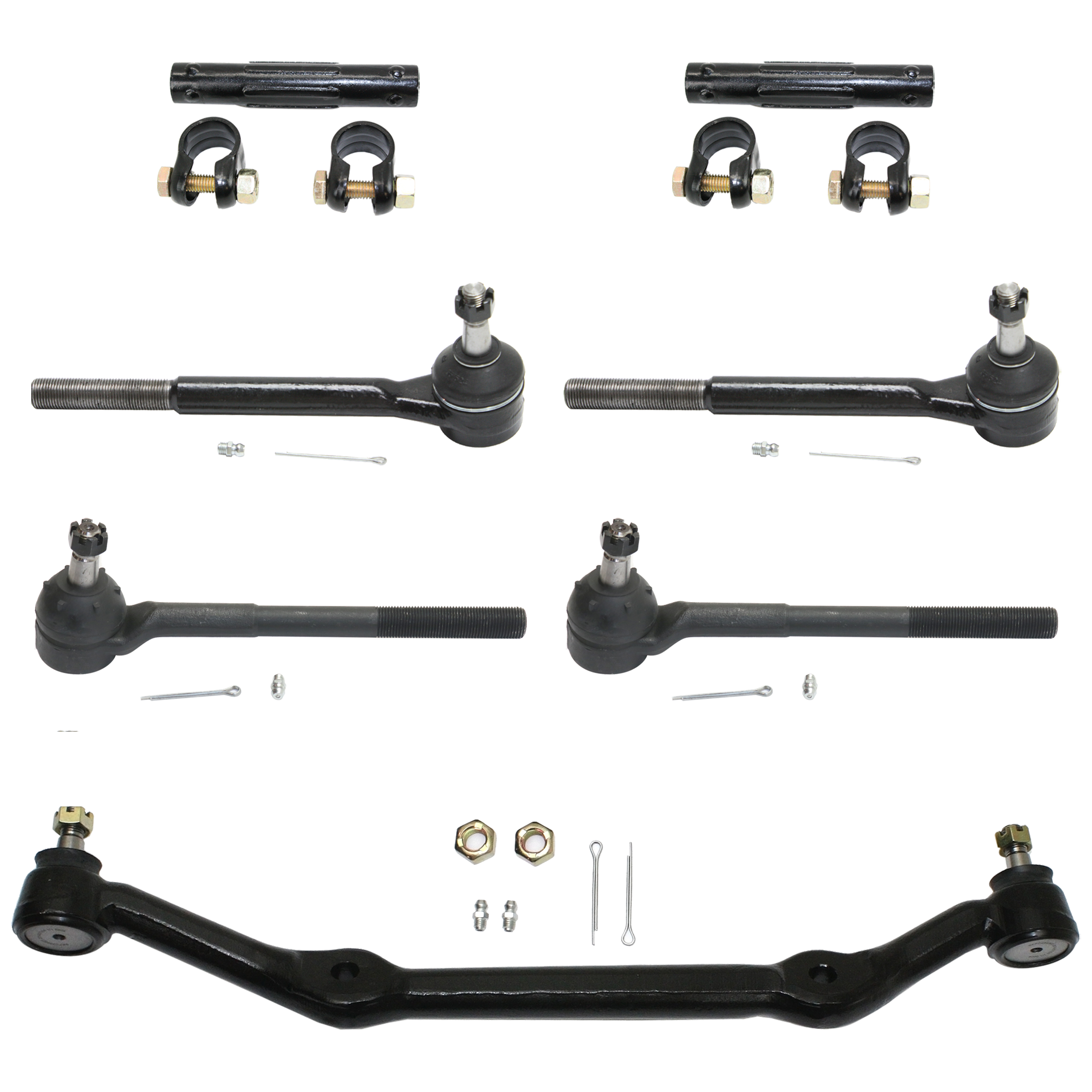 AM S10-82-95 S10 BLAZER 83-94 CENTER LINK Front 7 pc kit with Tie Rod Adjusting Sleeve and Tie Rod End SKU KIT 051024 C84 OEM 346322-1386001-2721591-4351065