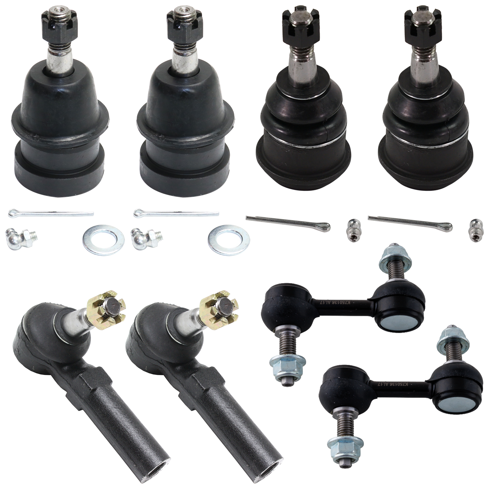 AM CORVETTE 97-11 XLR 04-09 FRONT BALL JOINT RH AND LH Upper and Lower 8 pc kit with Sway Bar Link and Tie Rod End SKU KIT 051024 C89 OEM 260-162-050-513-391-000-000-000-000