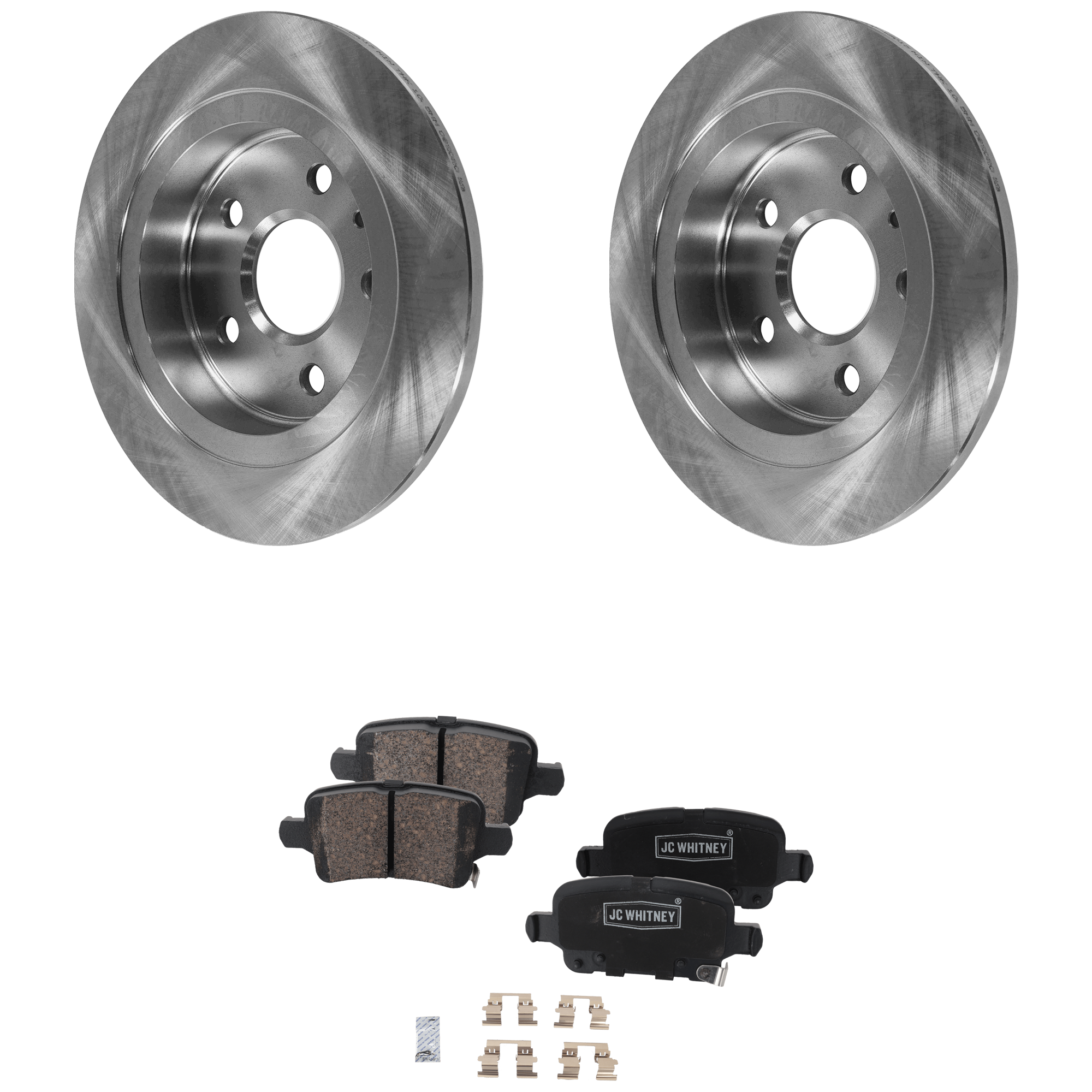 AM MALIBU 16-16 REAR BRAKE DISC AND PAD KIT 2 Wheel Set SKU KIT 051223-11 OEM 13501302-13501313-13501289-135