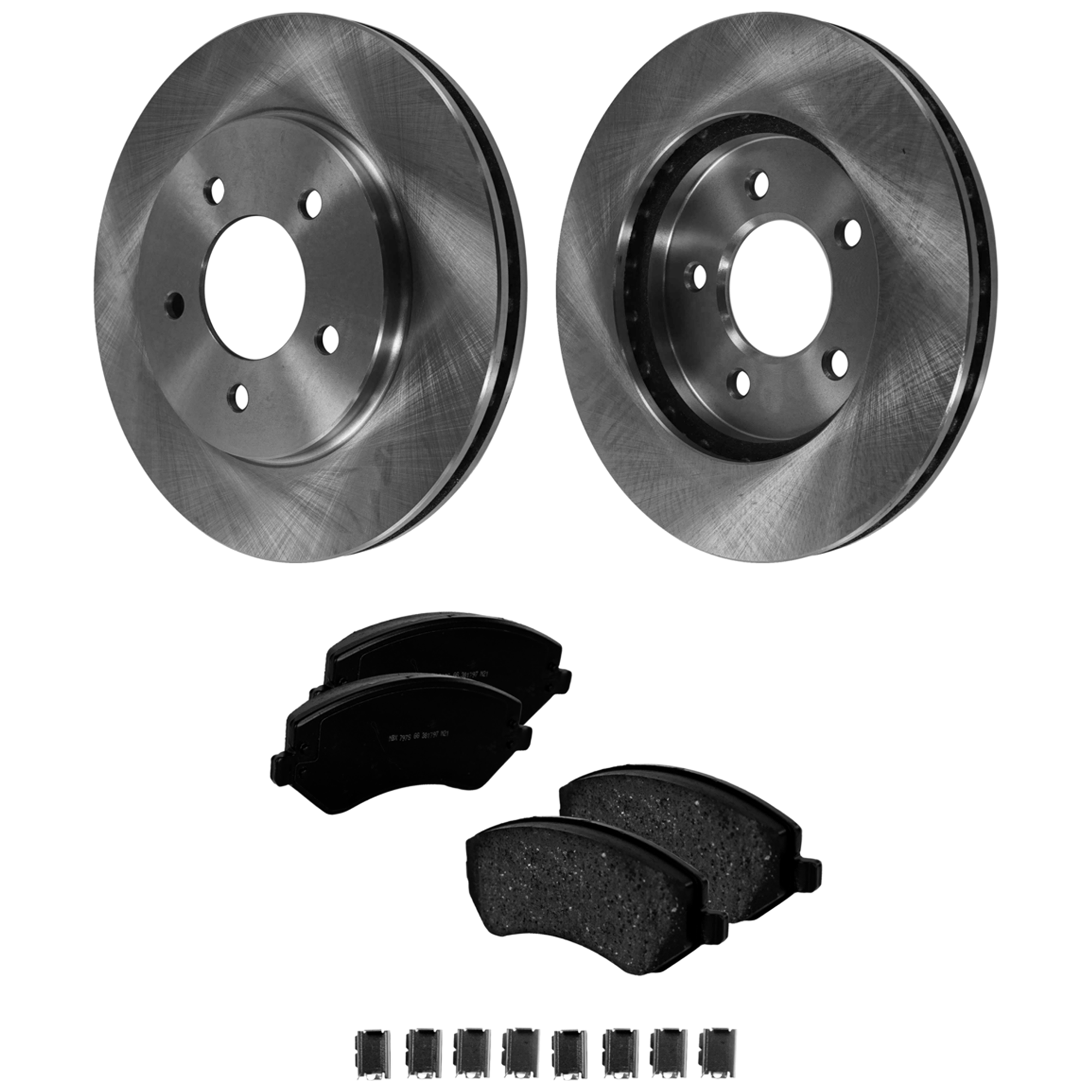 AM GRAND CARAVAN 01-01 FRONT BRAKE DISC AND PAD KIT 2 Wheel Set SKU KIT 051223-17 OEM 4683260-4683432-4721820-472182