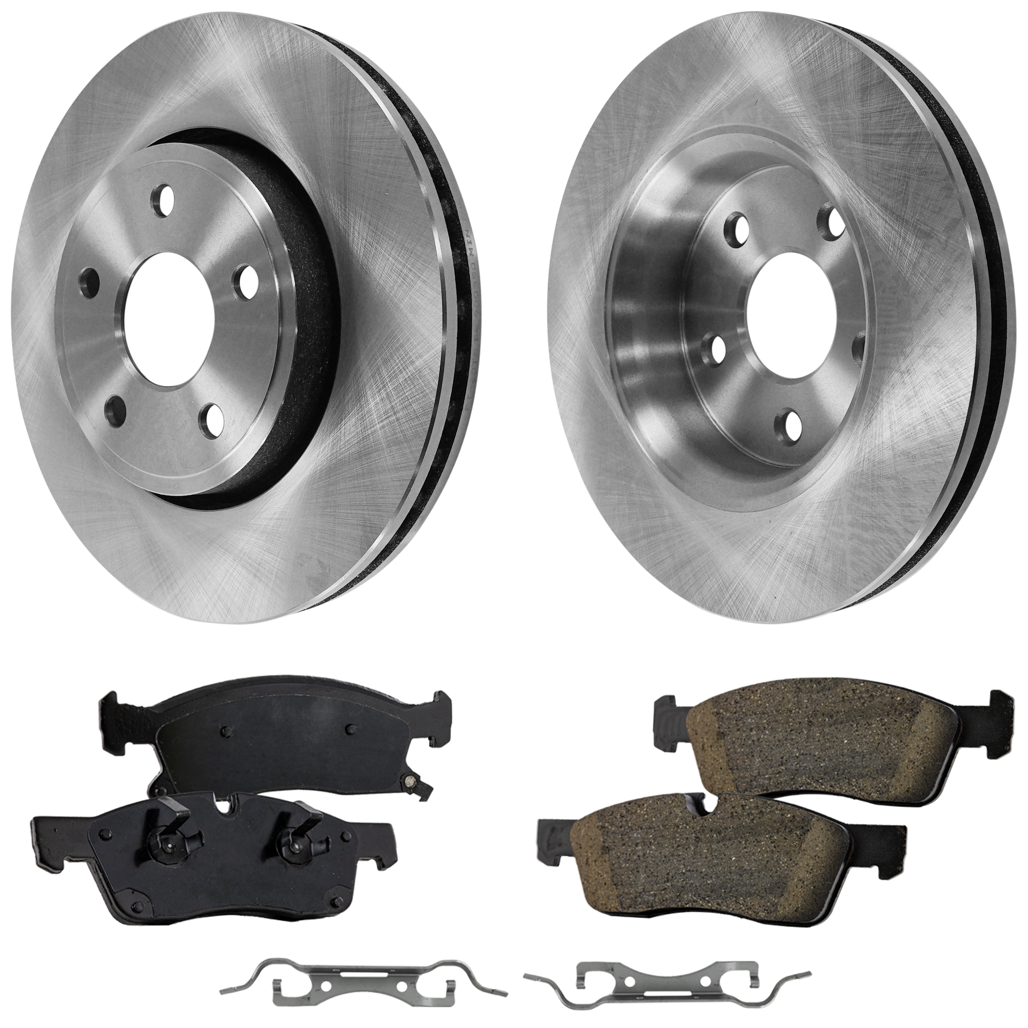 AM DURANGO 16-19 GRAND CHEROKEE 16-20 FRONT BRAKE DISC AND PAD KIT 2 Wheel Set Plain Surface 5 Lugs Ceramic SKU KIT 051223-60 OEM 43-177-530-627-216-200-000-000-000